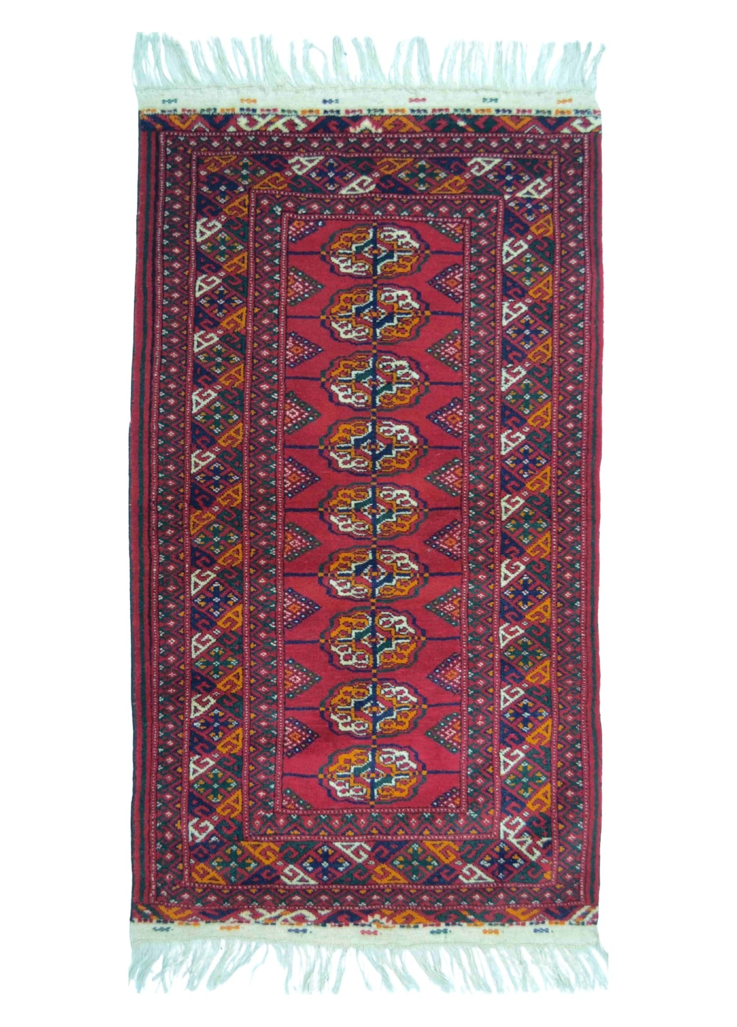 Geleneksel El Dokuma Türkmen Buhara Halısı 68x120 cm (0,8 m²)