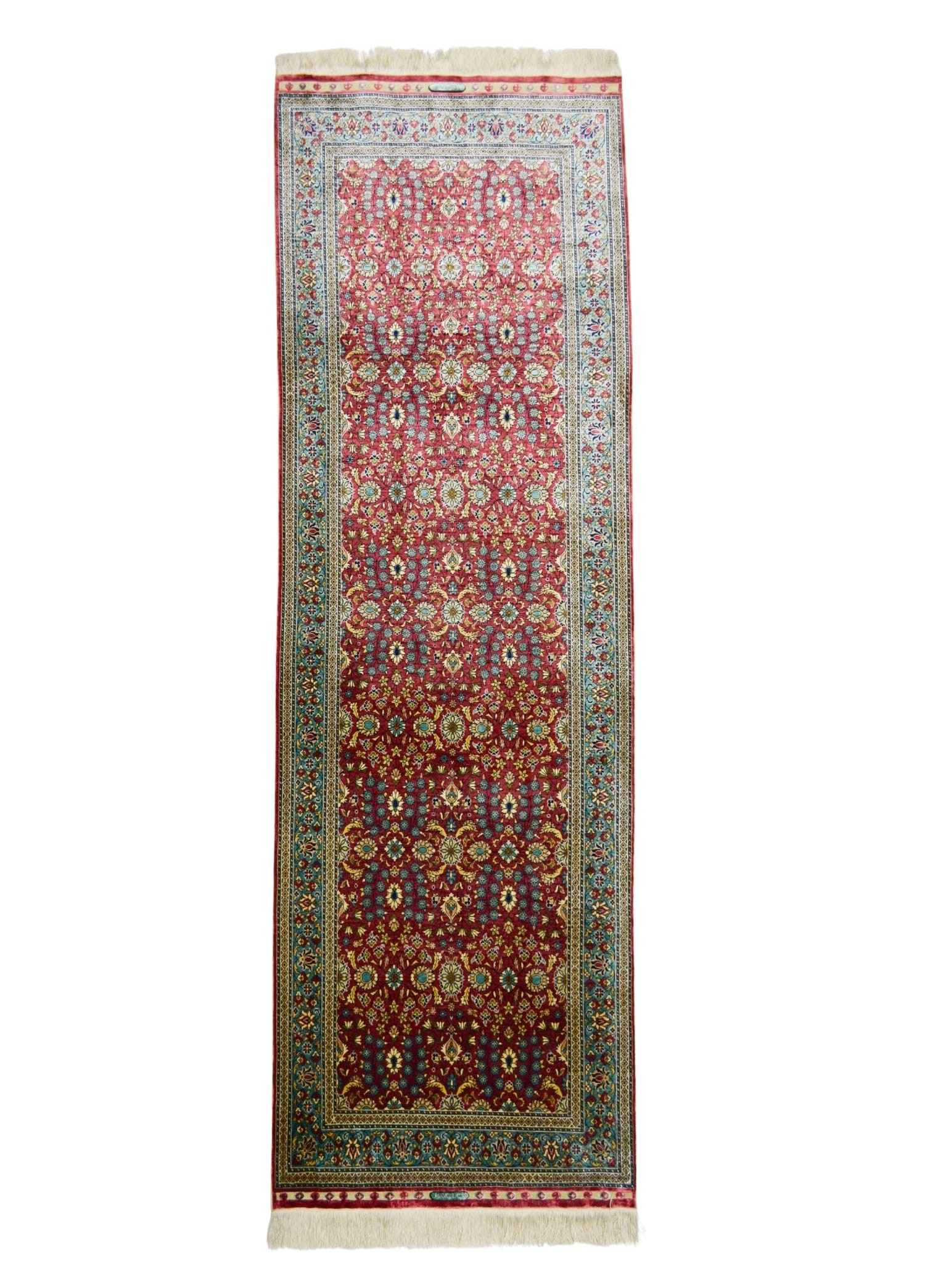 Saf İpekten El Dokuma Kayseri Halısı Yolluk 73x215 cm (1.57 m²)