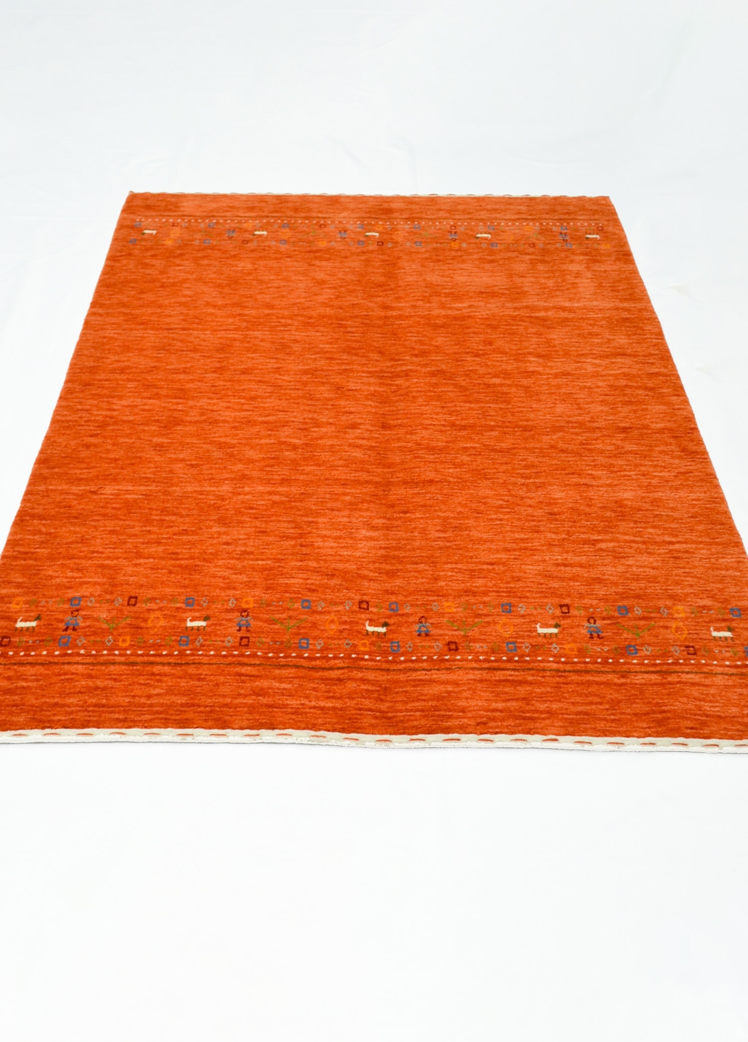 Lori Turuncu Renk Modern El Dokuma Halısı 140x200 cm (2.8 m²)
