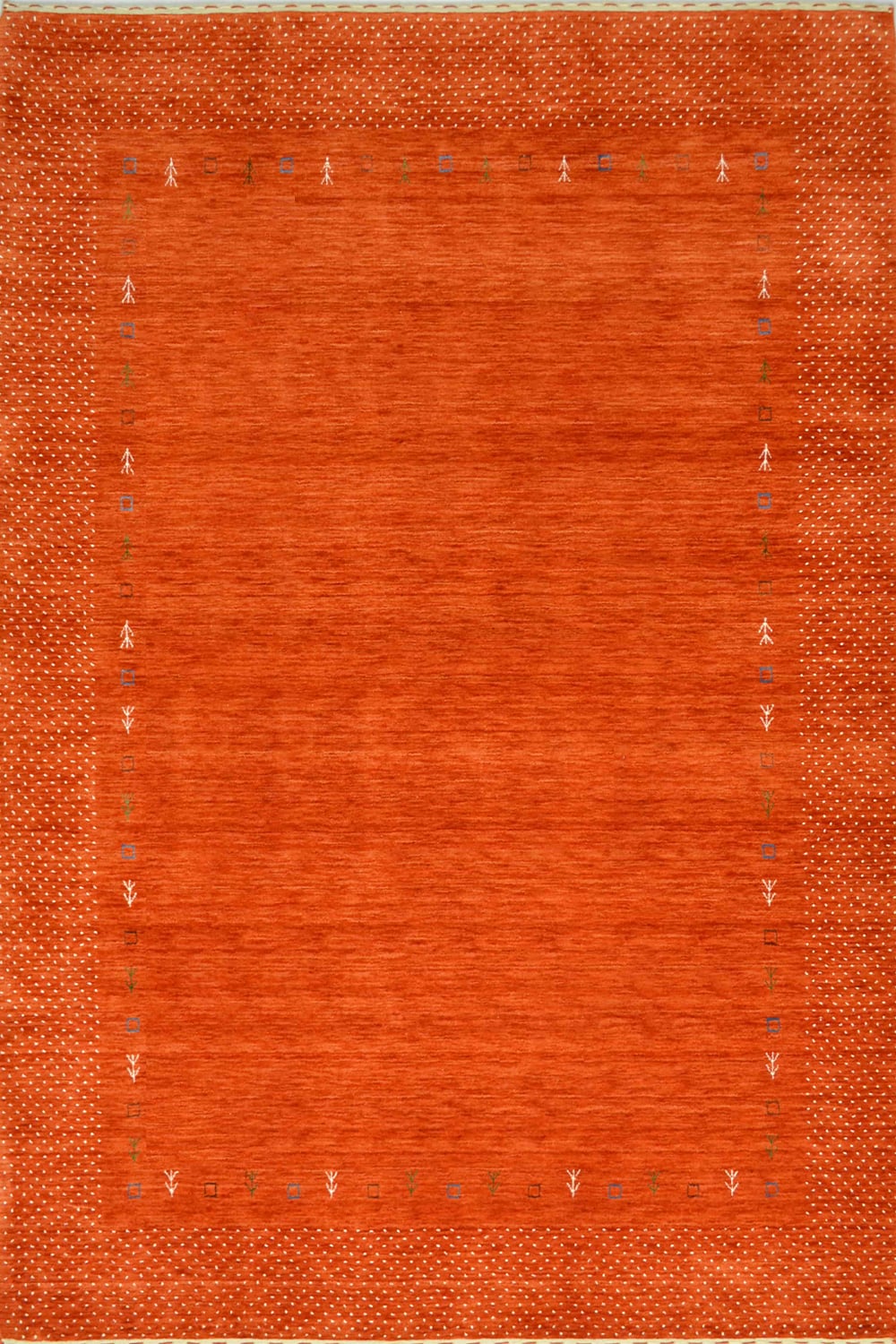 Lori Turuncu Renk Modern El Dokuma Halısı (80x300 cm)