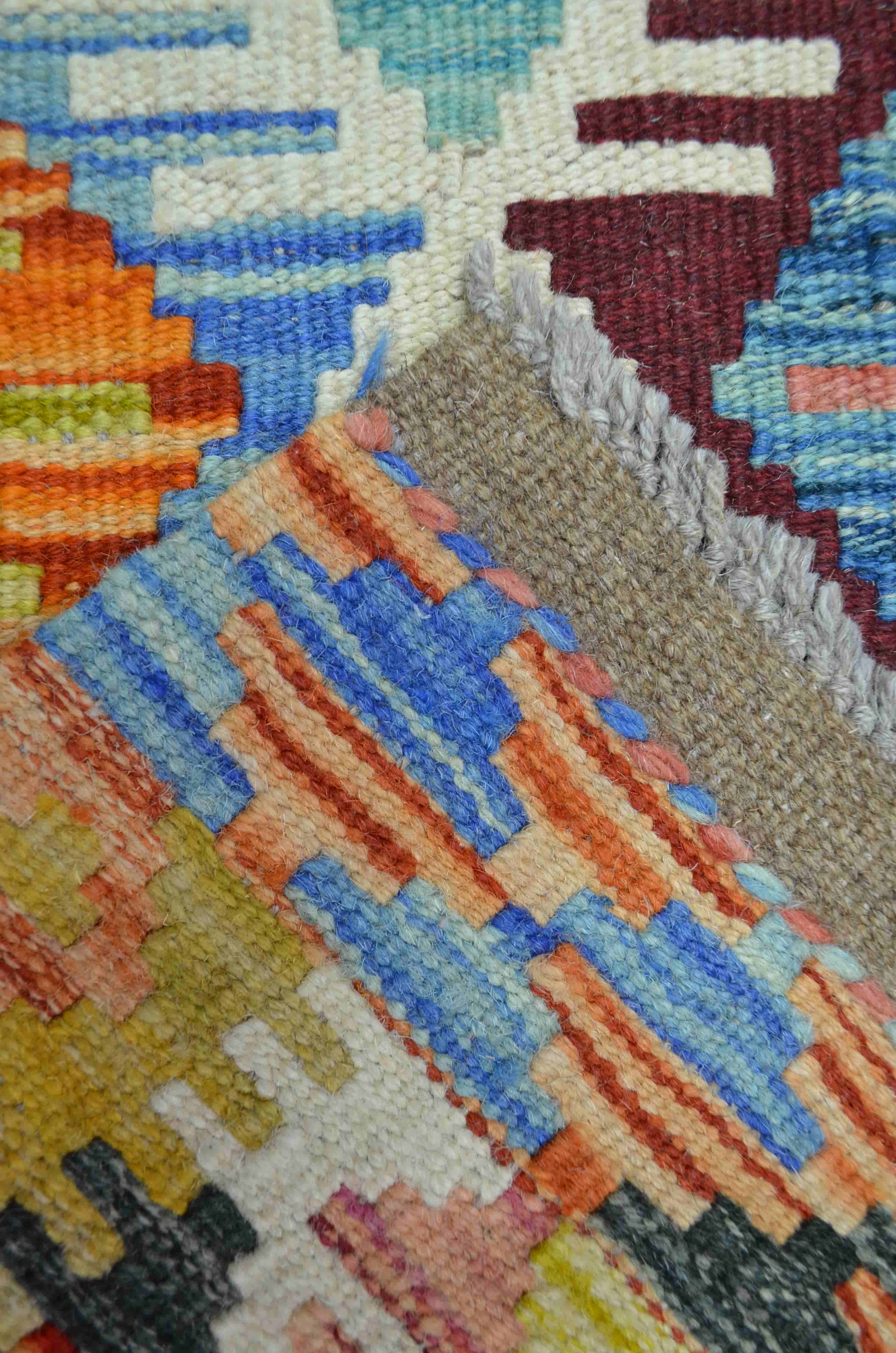 El Dokuma Renkli Afgan Kilim 60x90 cm (0.54 m²)