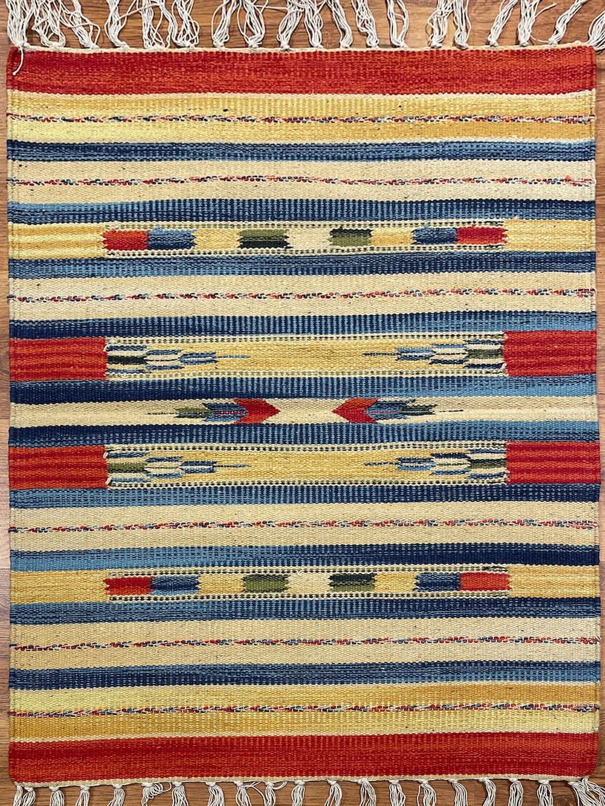 Etnik Desenli El Dokuma Pamuk Kilim (60x90 cm, 0.54 m²)