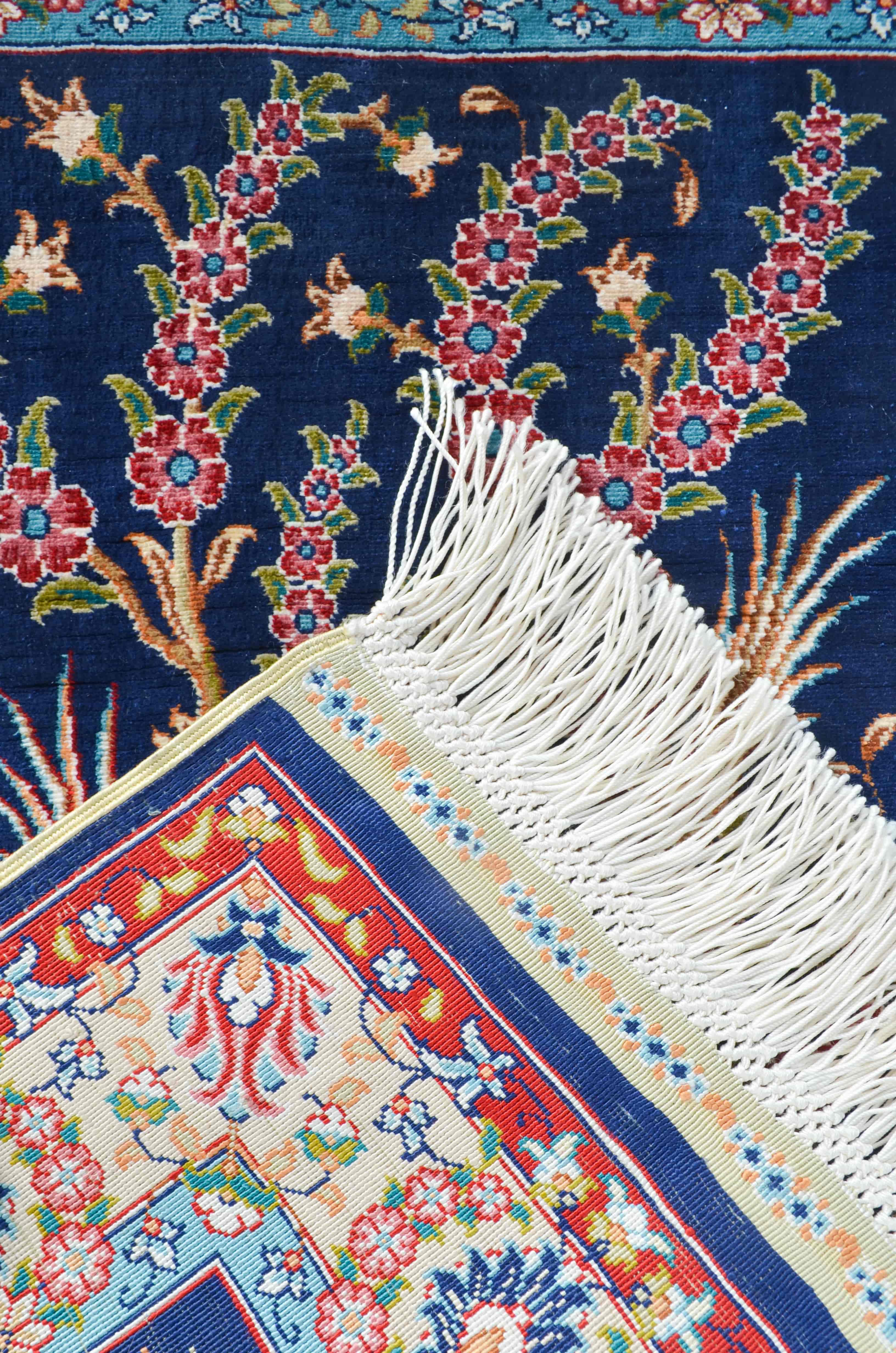 Gamlı Sonbahar Saf İpek El Dokuma Duvar Halısı (33x50 cm)