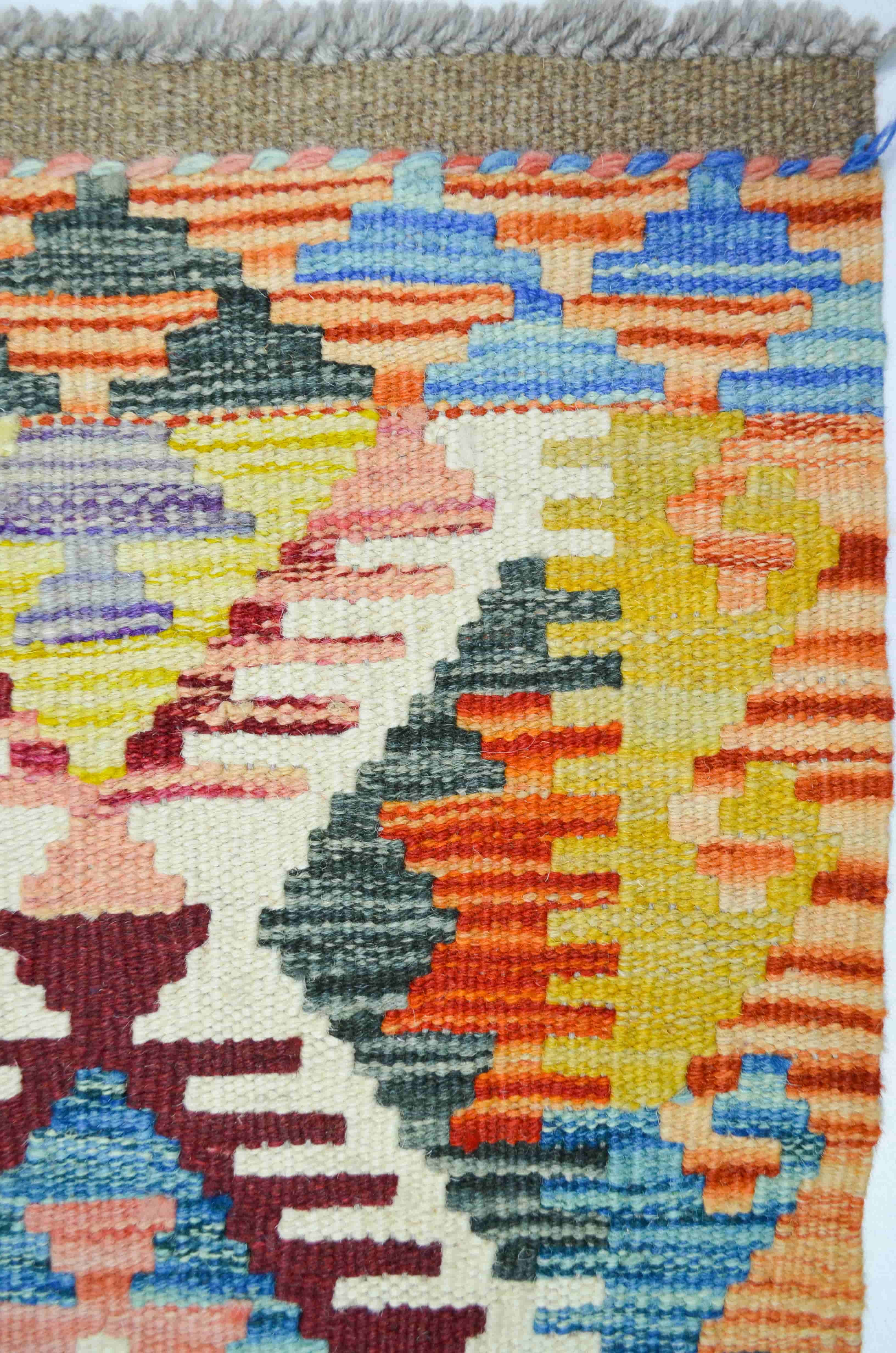 El Dokuma Renkli Afgan Kilim 60x90 cm (0.54 m²)