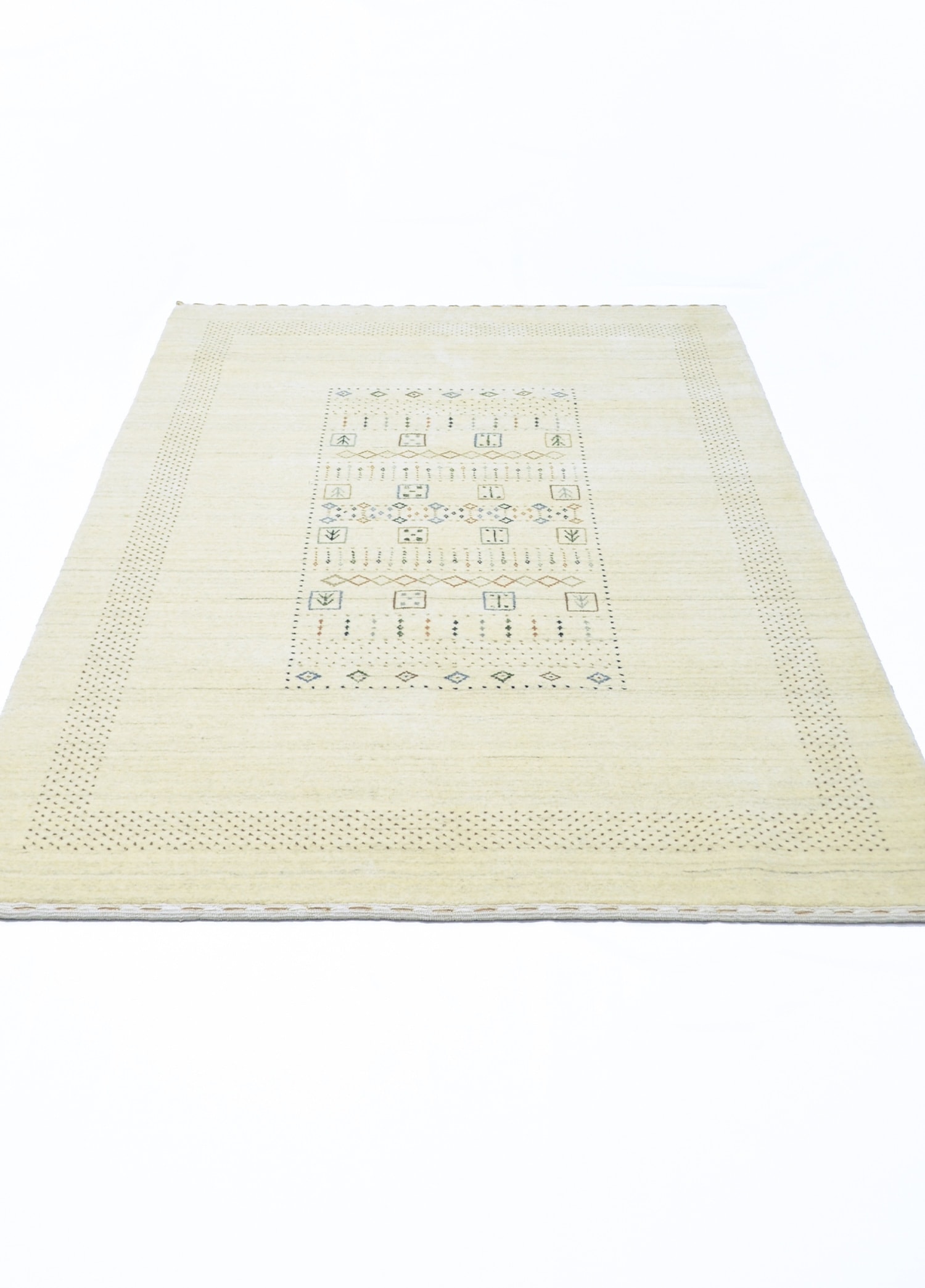 Lori Krem Renk Kırçıllı Modern El Dokuma Halısı 140x200 cm (2.8 m²)