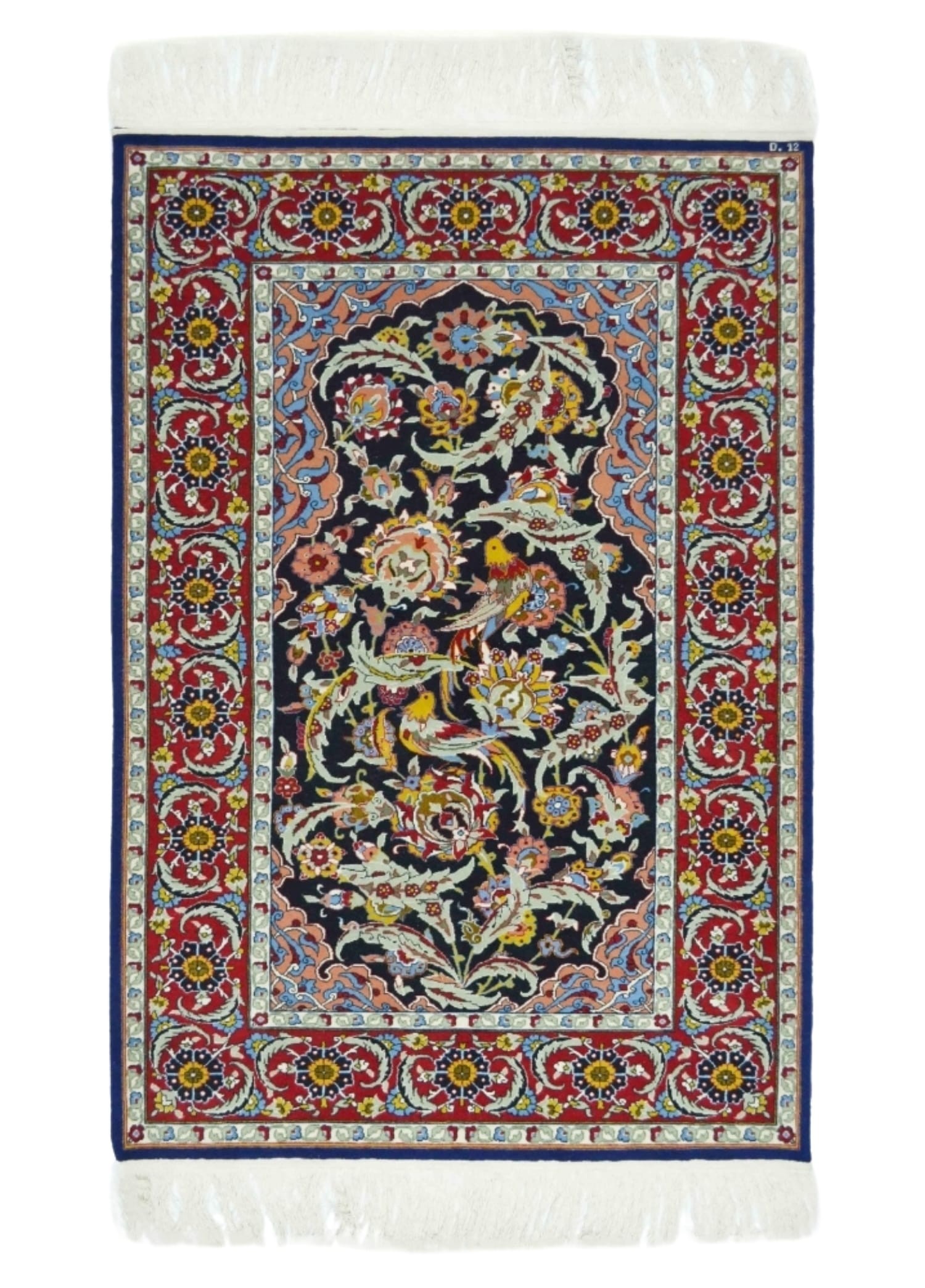 Mihraplı ve Kuş Desenli El Dokuma Hereke Halısı 120x196 cm (2.35 m²)