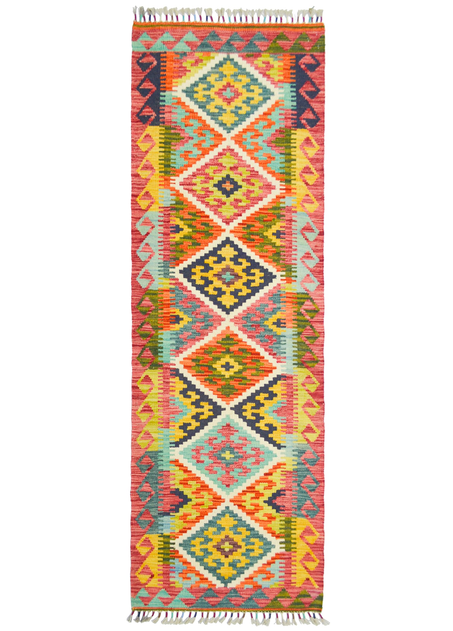 El Dokuma Afgan Kilim Yolluk 64x204 cm (1.31 m²)
