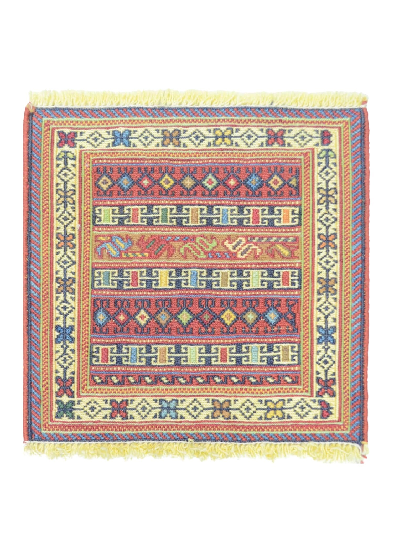 İran Zolanvari El Dokuma Sumak Küçük Boy Kilim 30x33 cm (0,099 m²)