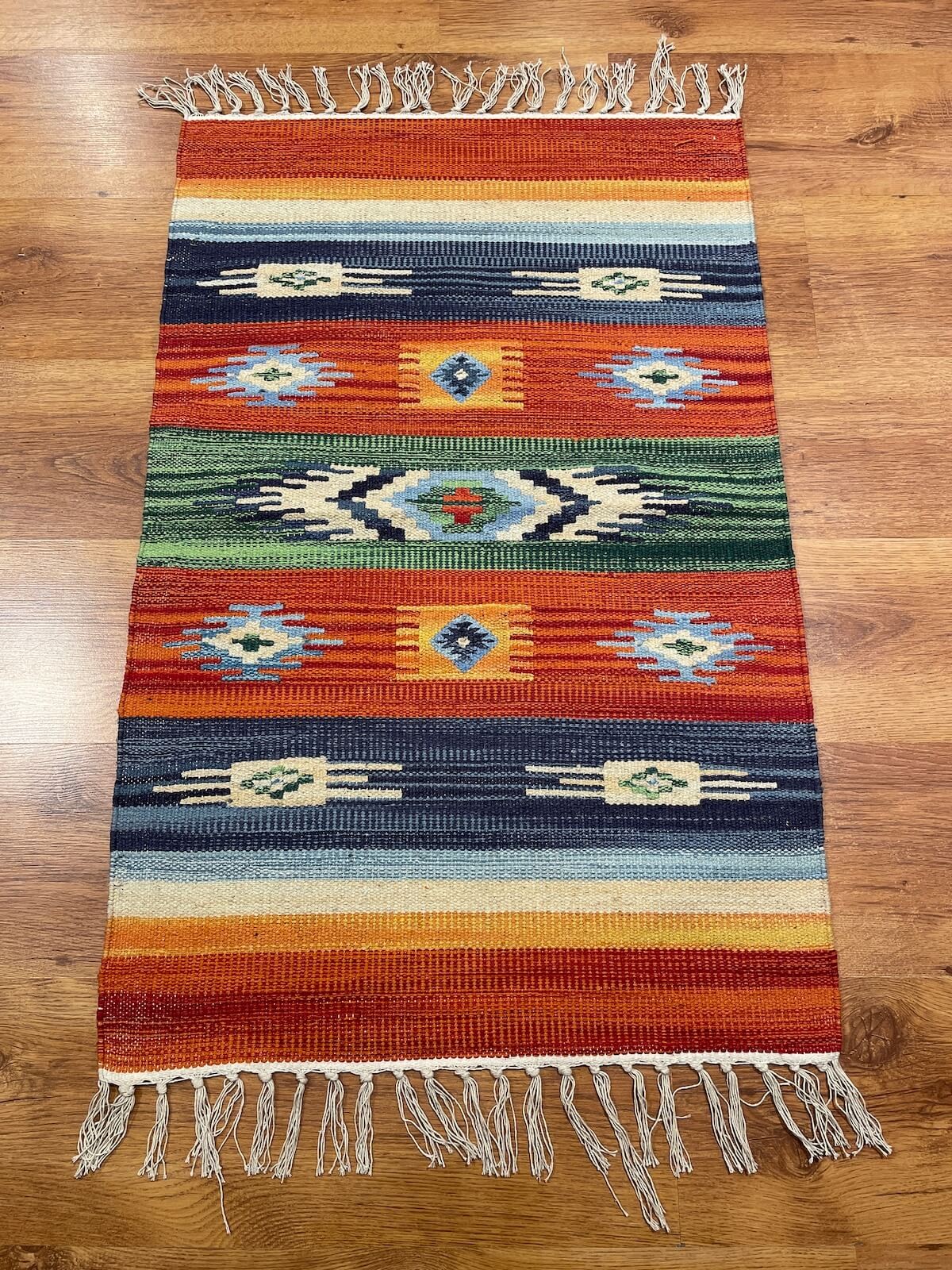 Etnik Desenli El Dokuma Pamuk Kilim (60x90 cm, 0.54 m²)