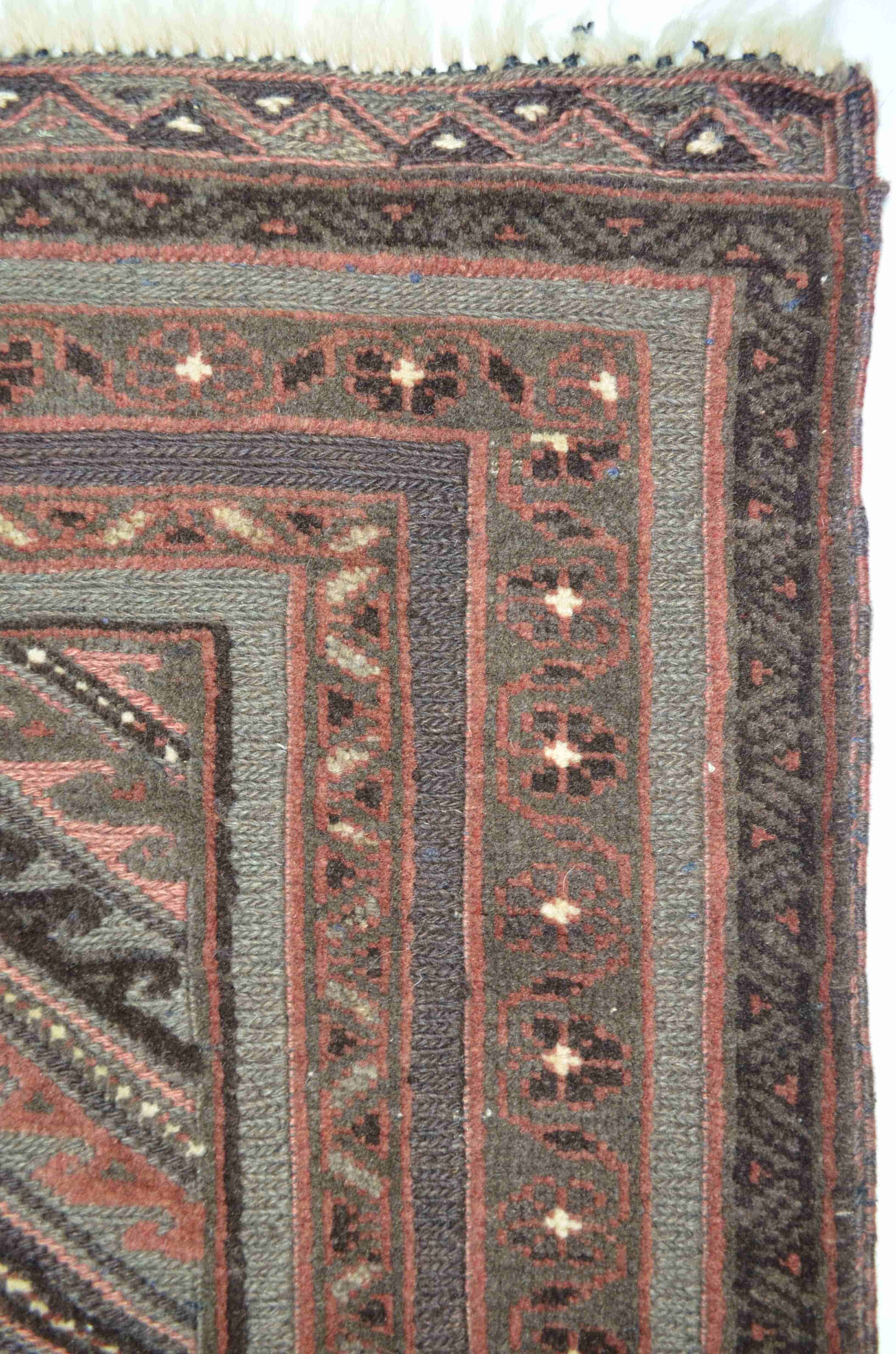 Afgan Muşvani El Dokuma Kabartmalı Kahverengi Yün Kilim 83x120 cm (1 m²)