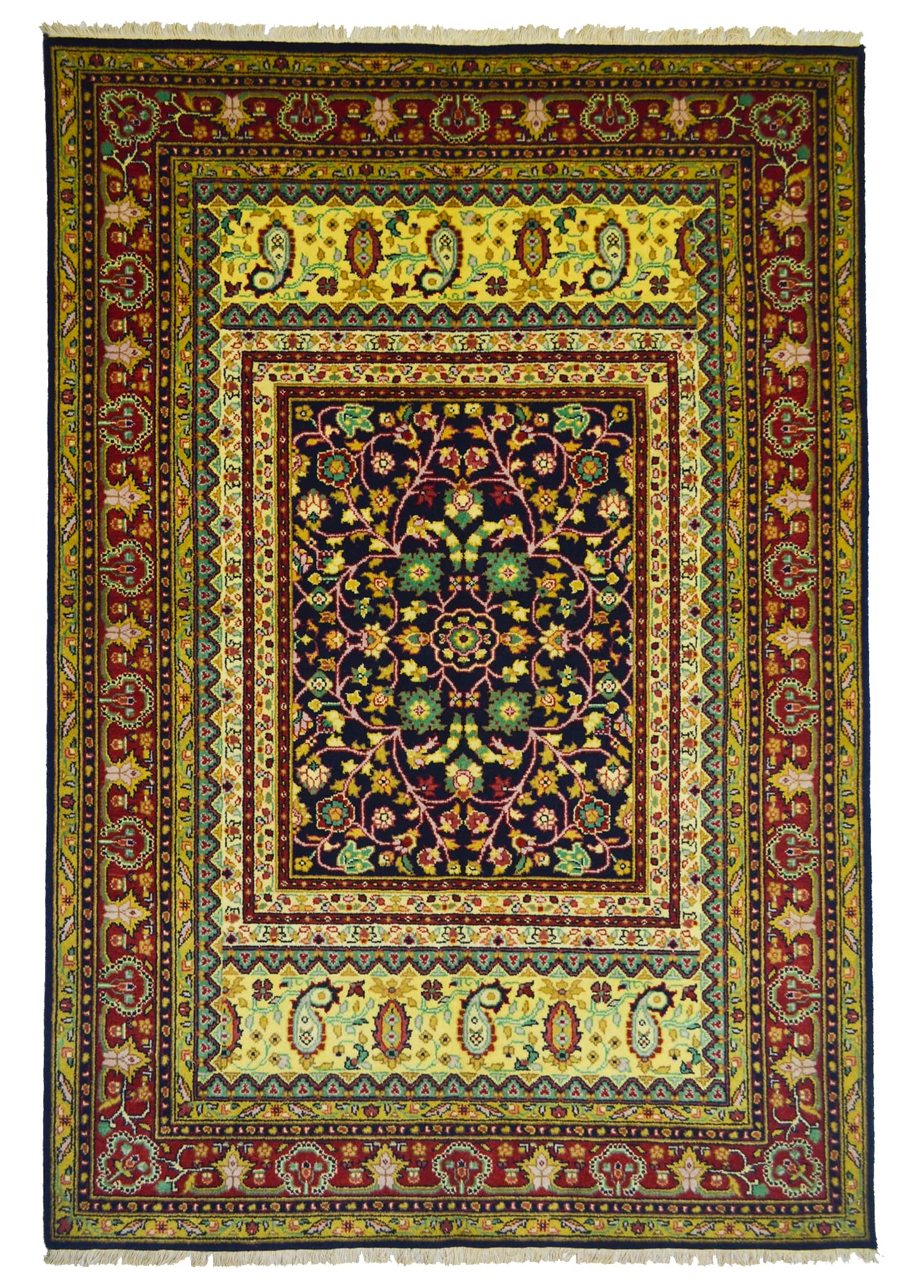 Yünden El Dokuma Uşak Halısı 124x182 cm (2.26 m²)