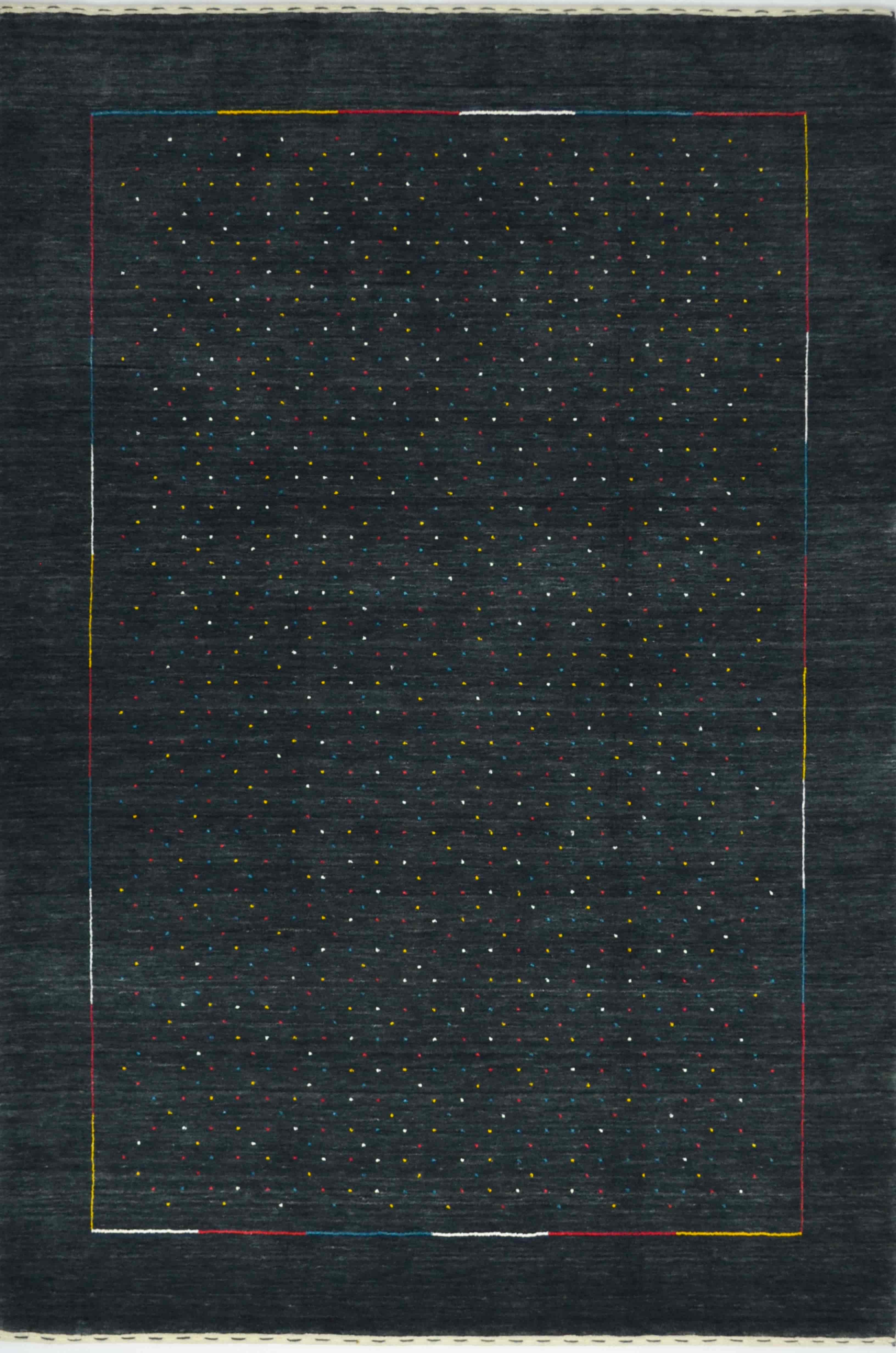 Lori Modern Yünden El Dokuma Halı - Antrasit