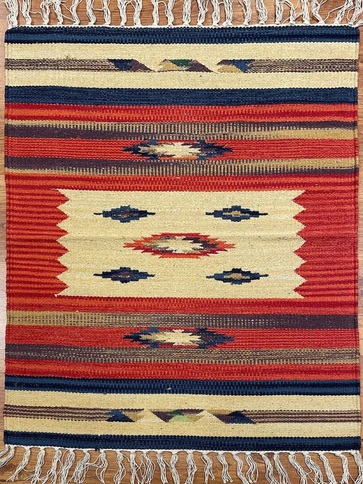 Etnik Desenli El Dokuma Pamuk Kilim Yolluk (60x280 cm, 1.68 m²)