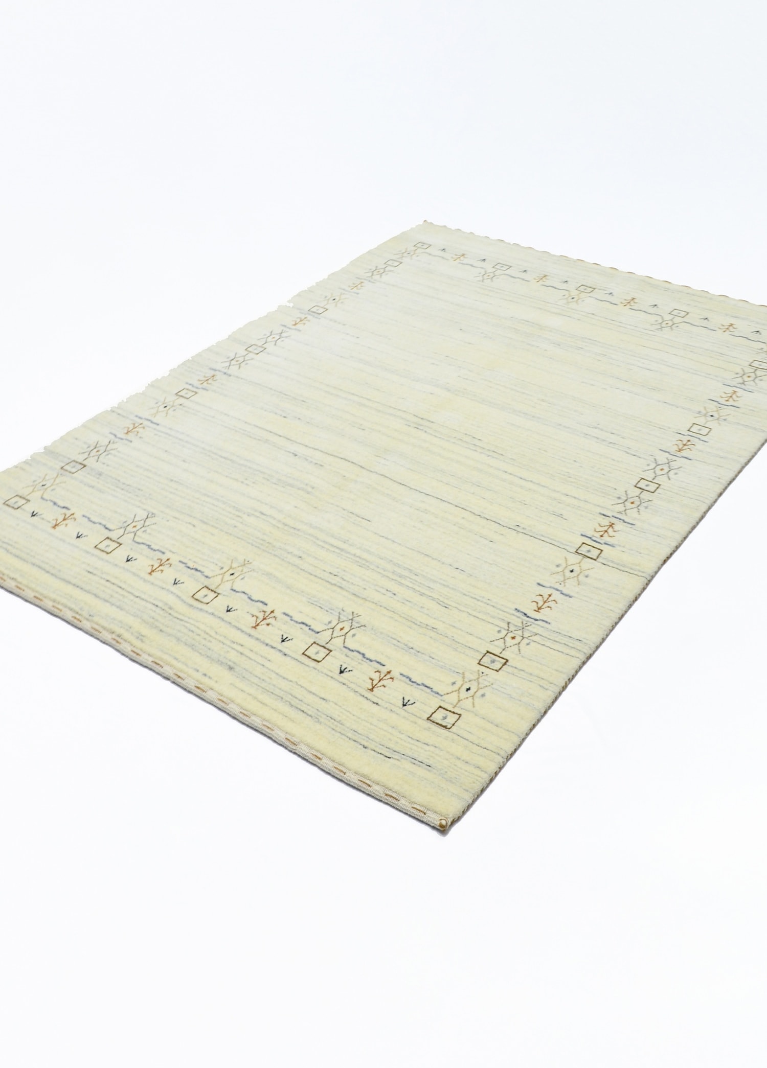 Lori Krem Renk Kırçıllı Modern El Dokuma Halısı 140x200 cm (2.8 m²)