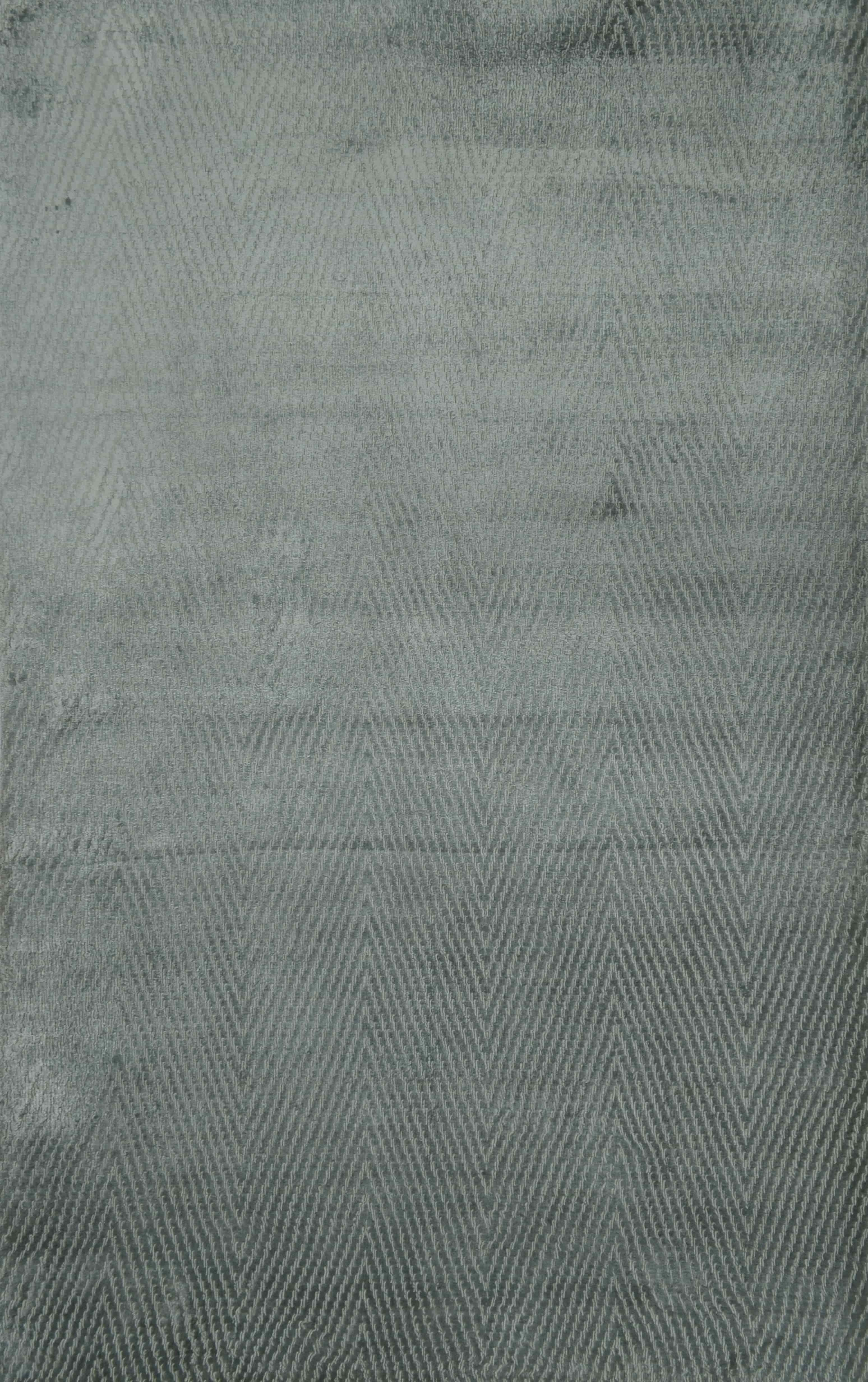 Nüans Gri Renk İpek Görünümlü Viskoz Modern El Dokuma Halı 80x150 cm (1.2 m²)
