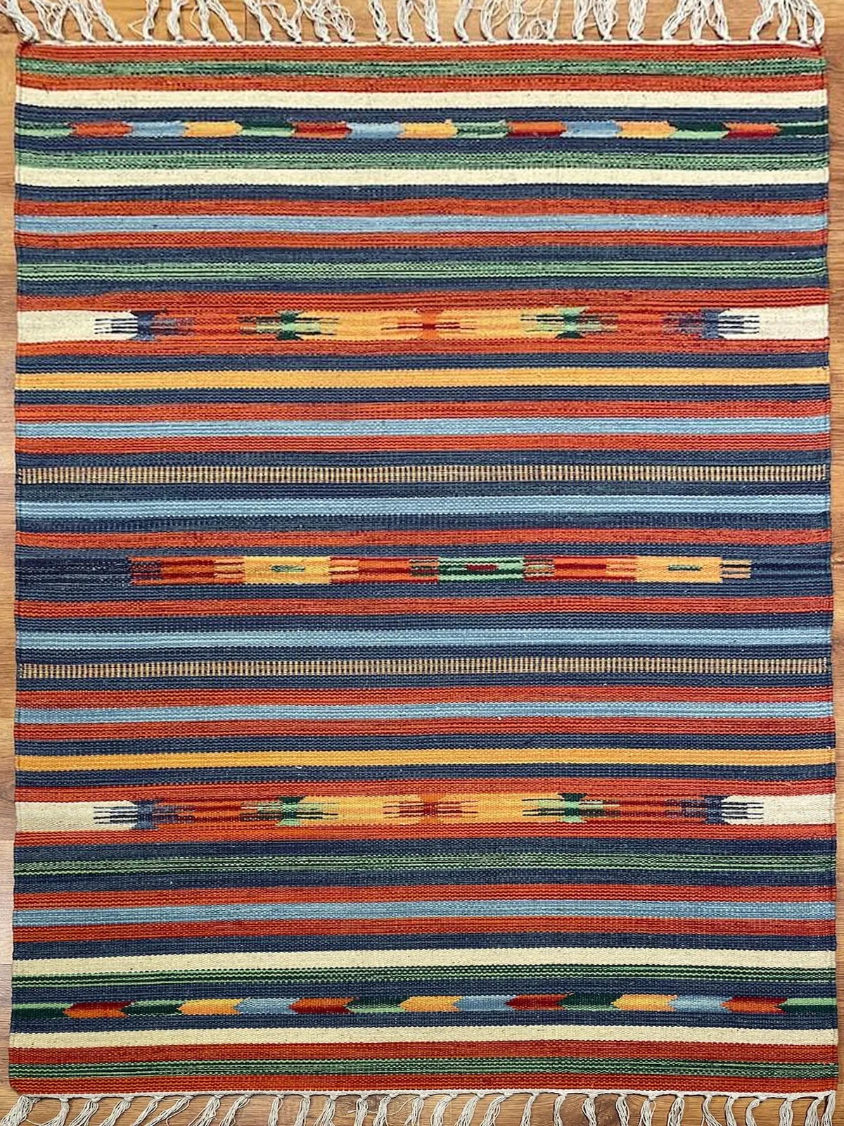 Etnik Desenli El Dokuma Pamuk Kilim Yolluk (60x280 cm, 1.68 m²)