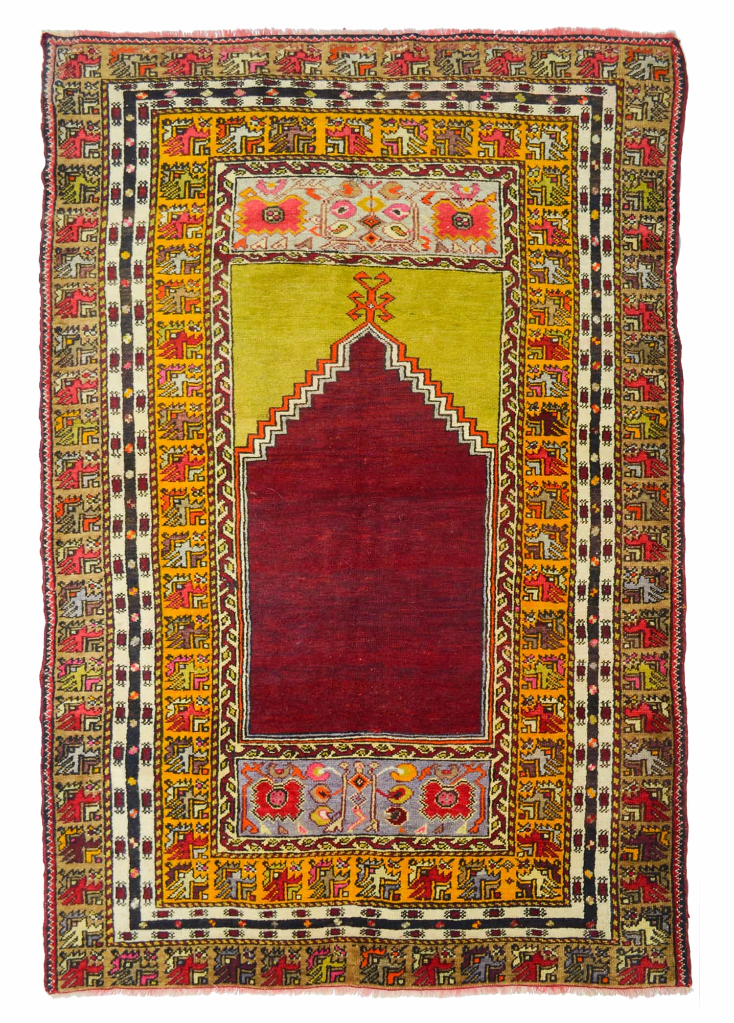 Antika Yünden El Dokuma Avanos Halısı 120x190 cm (2.28 m²)