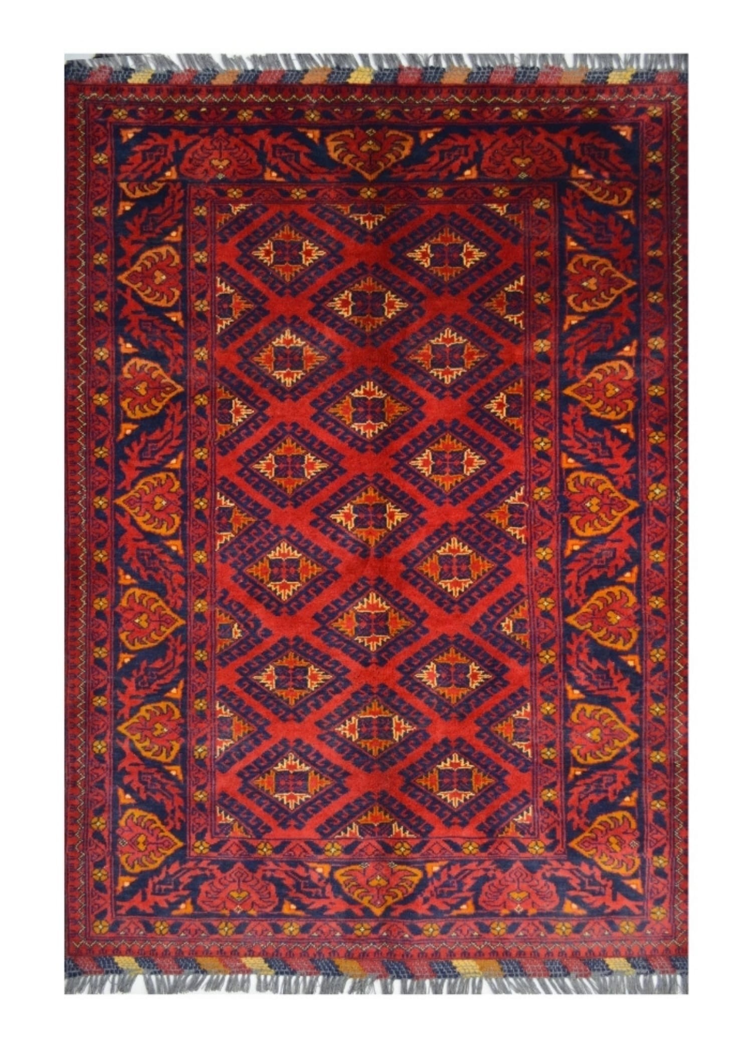 Afgan Kunduz El Dokuma Halı Bordo Renk 104x147 cm (1.53 m²)