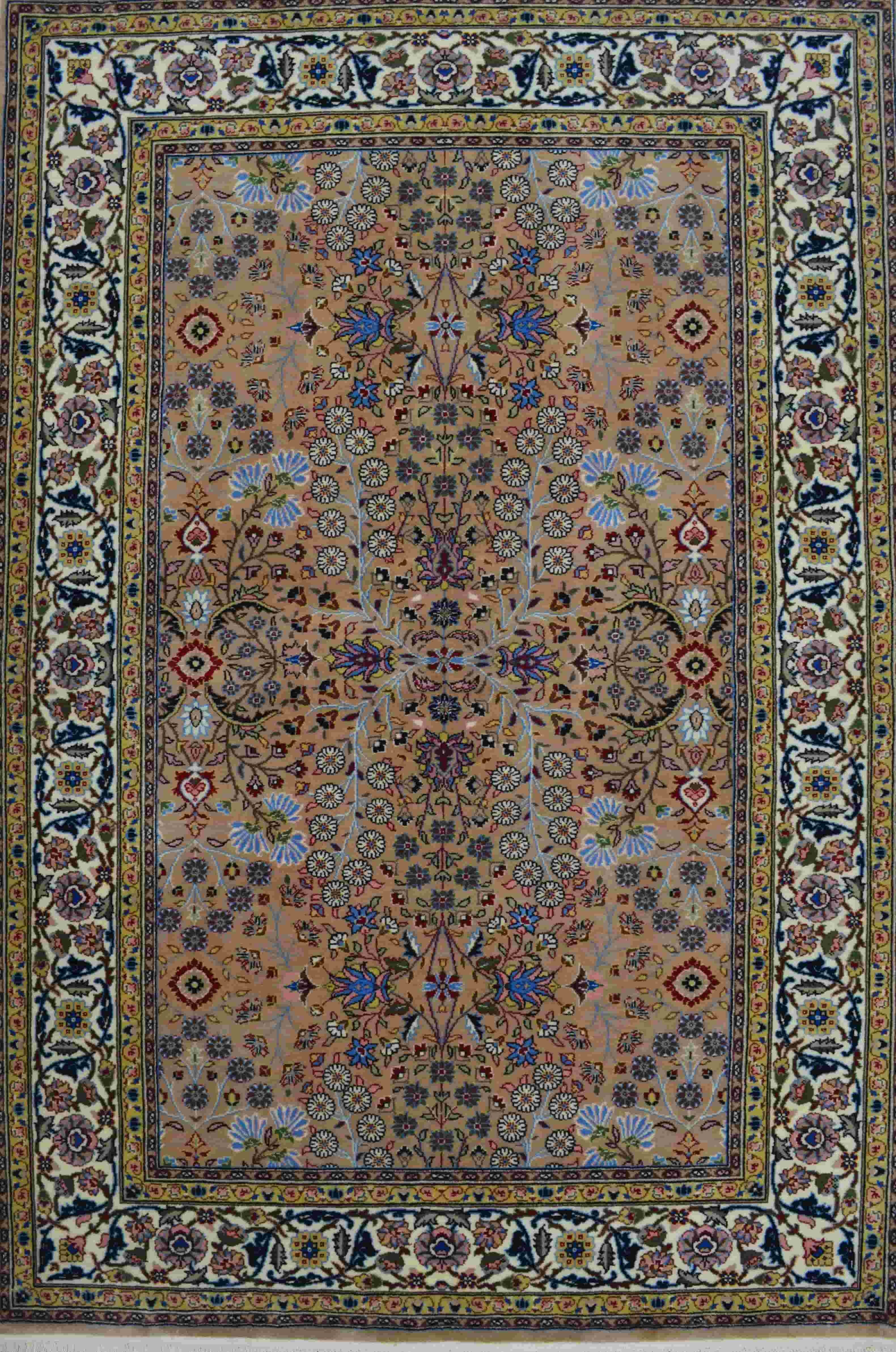 Yün El Dokuması Vizon Renk Orijinal Hereke Halısı (125x182 cm, 2.27 m²)