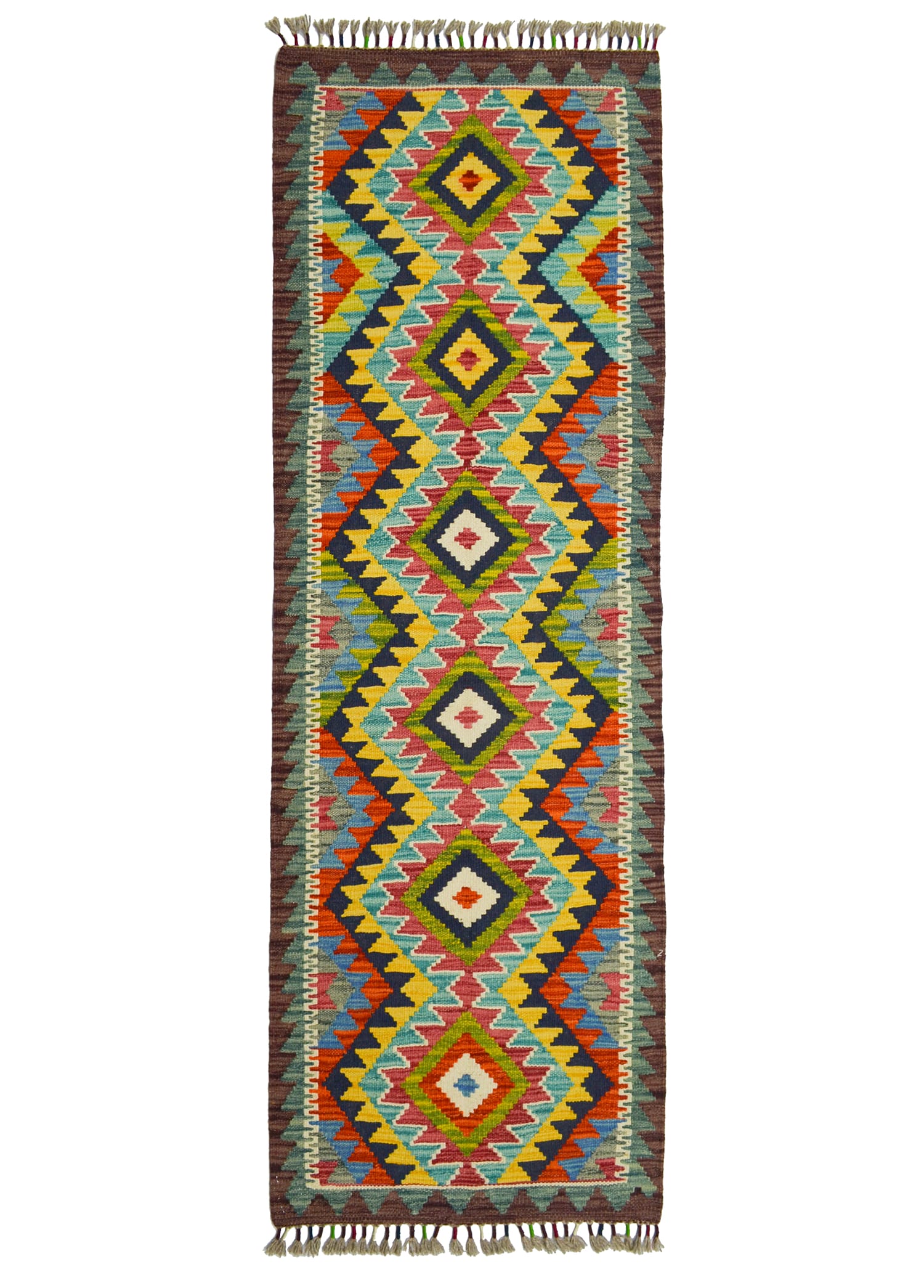 El Dokuma Afgan Kilim Yolluk 61x197 cm (1.2 m²)