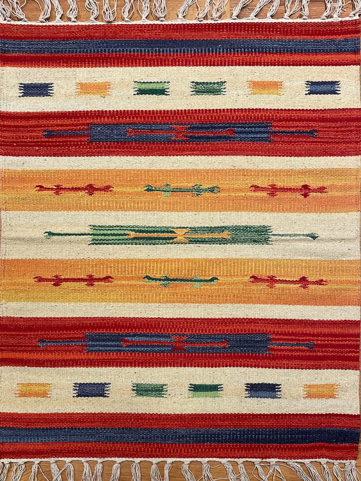 Etnik Desenli El Dokuma Pamuk Kilim (60x90 cm, 0.54 m²)