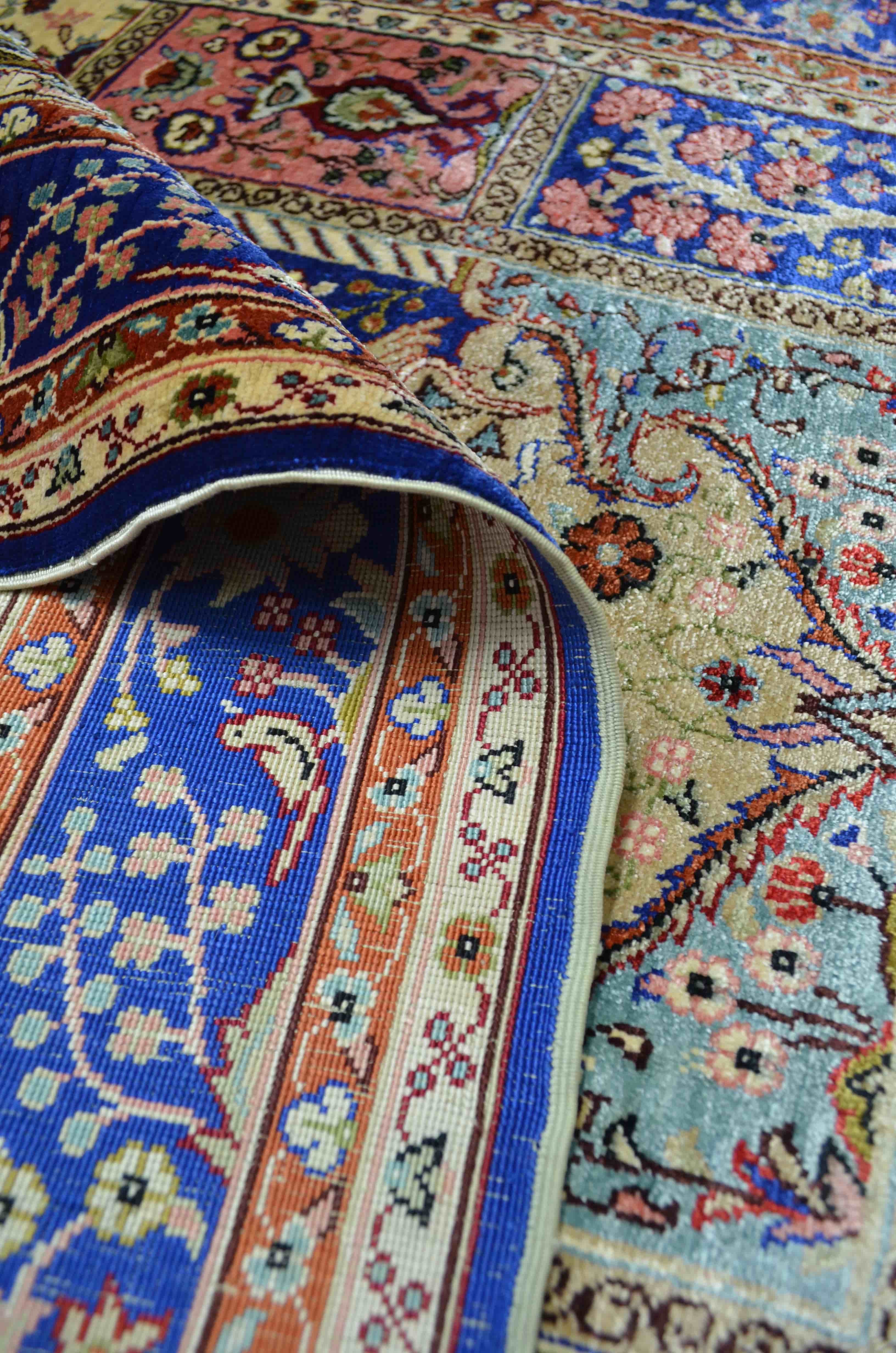Saf İpekten El Dokuma Namazlık Kayseri Halısı 78x116 cm (0.90 m²)