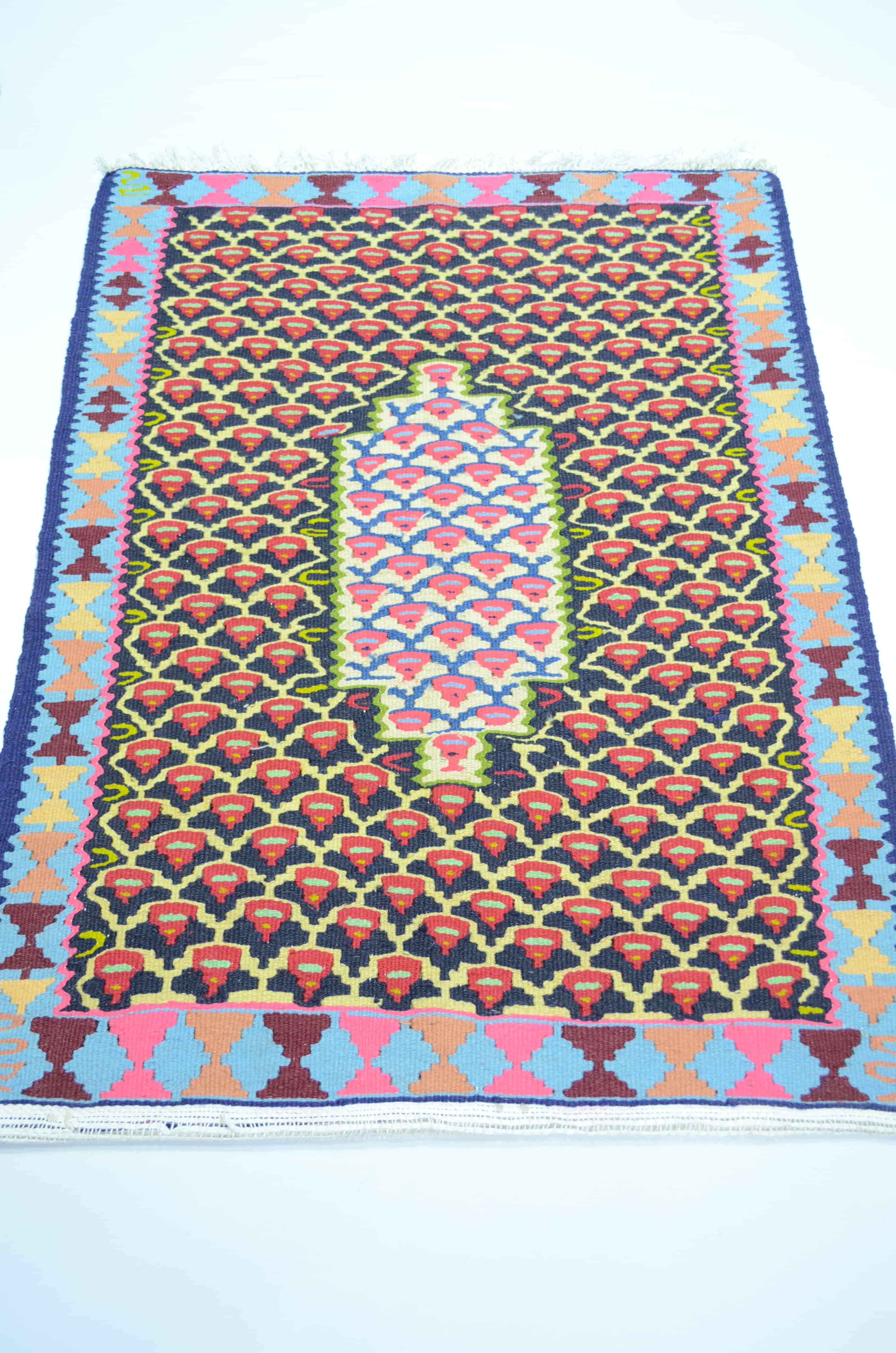 El Dokuma Rengârenk İran Sine Kilim 75x105 cm (0.79m²)