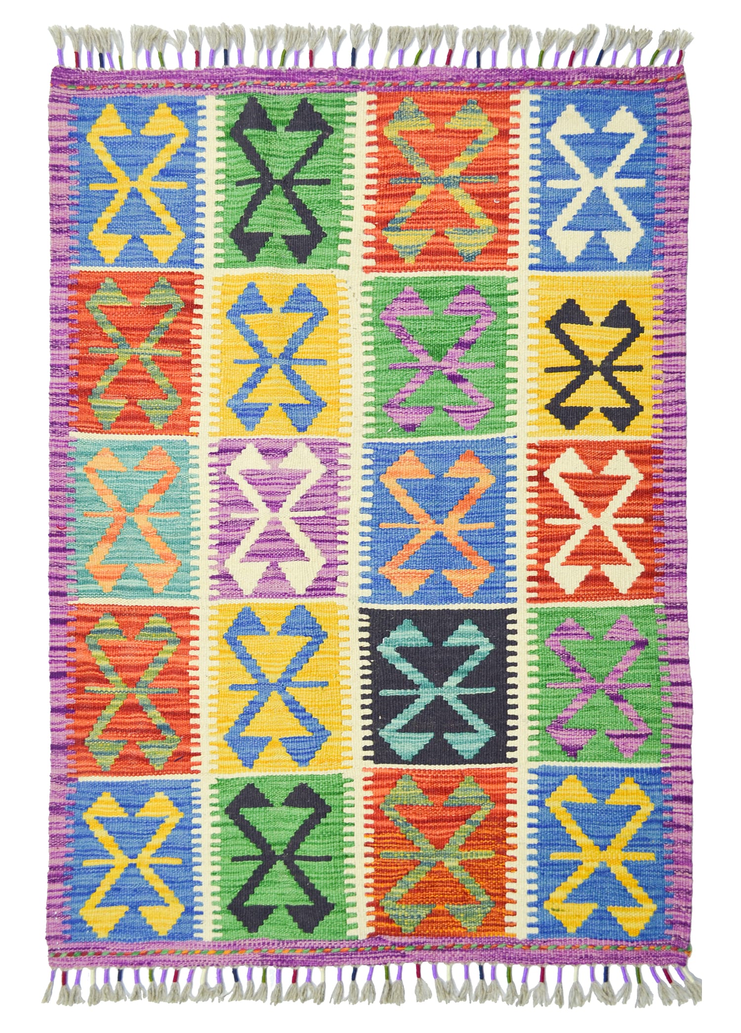 El Dokuma Afgan Kilim 80x170 cm (1.36 m²)