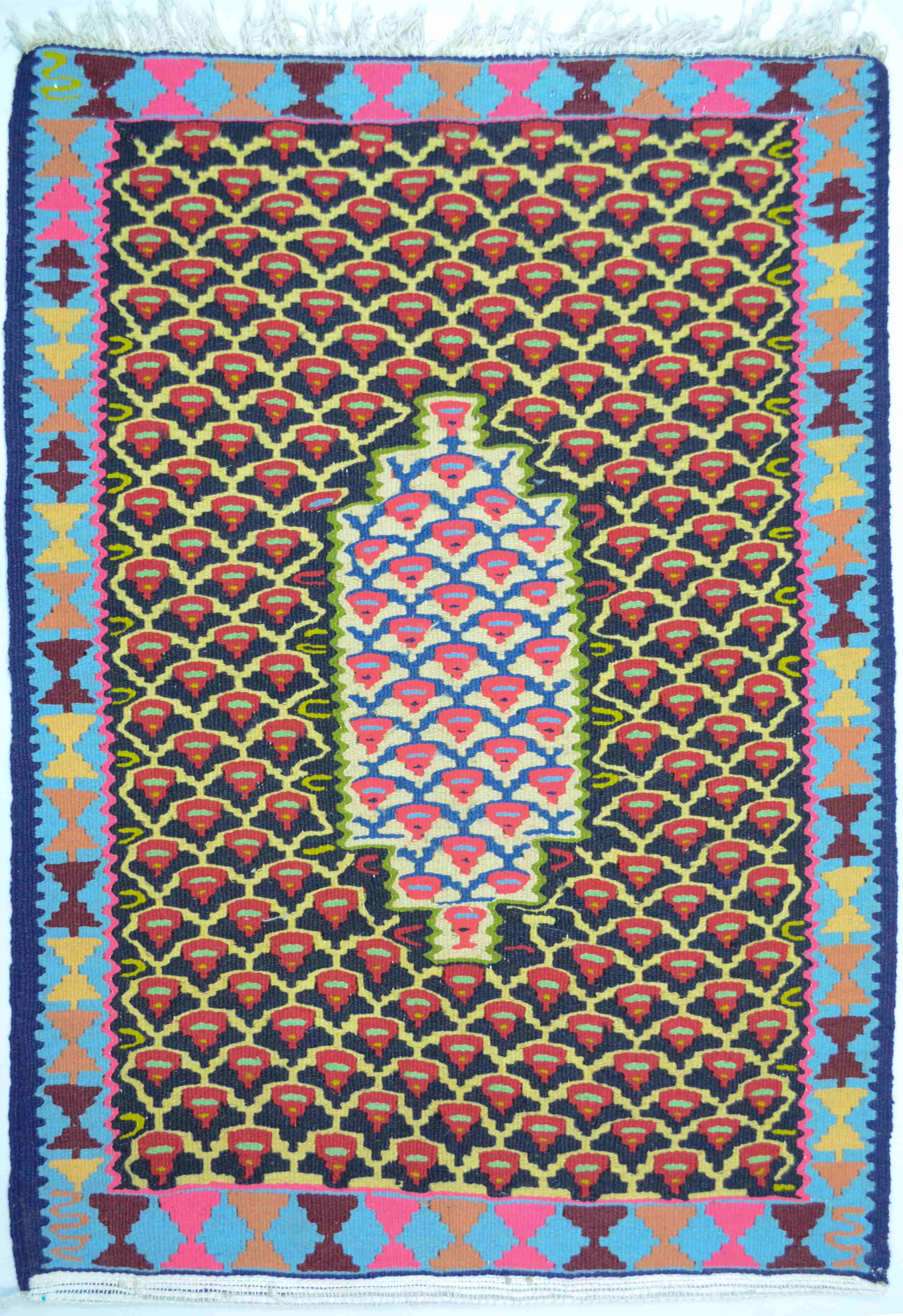 El Dokuma Rengârenk İran Sine Kilim 75x105 cm (0.79m²)