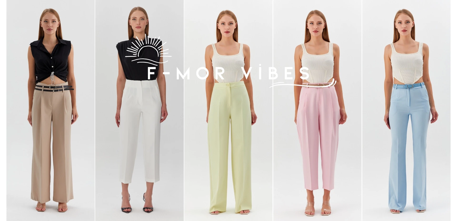 Pensli Pantolon - Beyaz