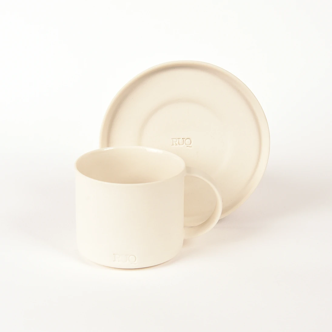 Pebble Beyaz Türk Kahvesi Fincanı ve Tabağı – 70 ml Limoges Porselen – 1 Adet