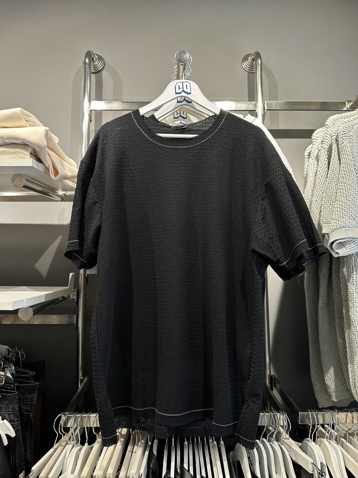 Şeritli Basic Kısa Kol T-shirt - Siyah