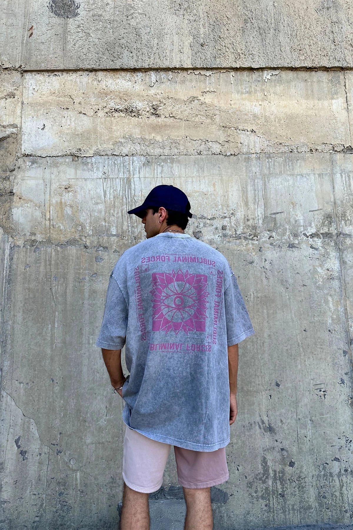 Sublımınal Force Baskılı Oversize T-Shirt