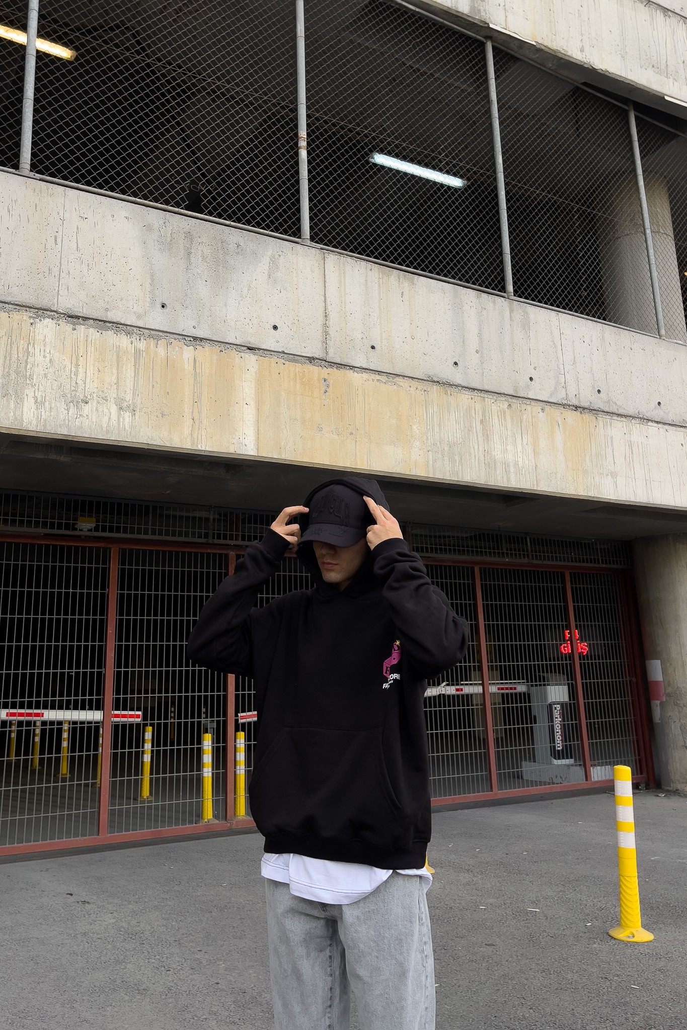 Faded Store Siyah Oversize Sweatshirt