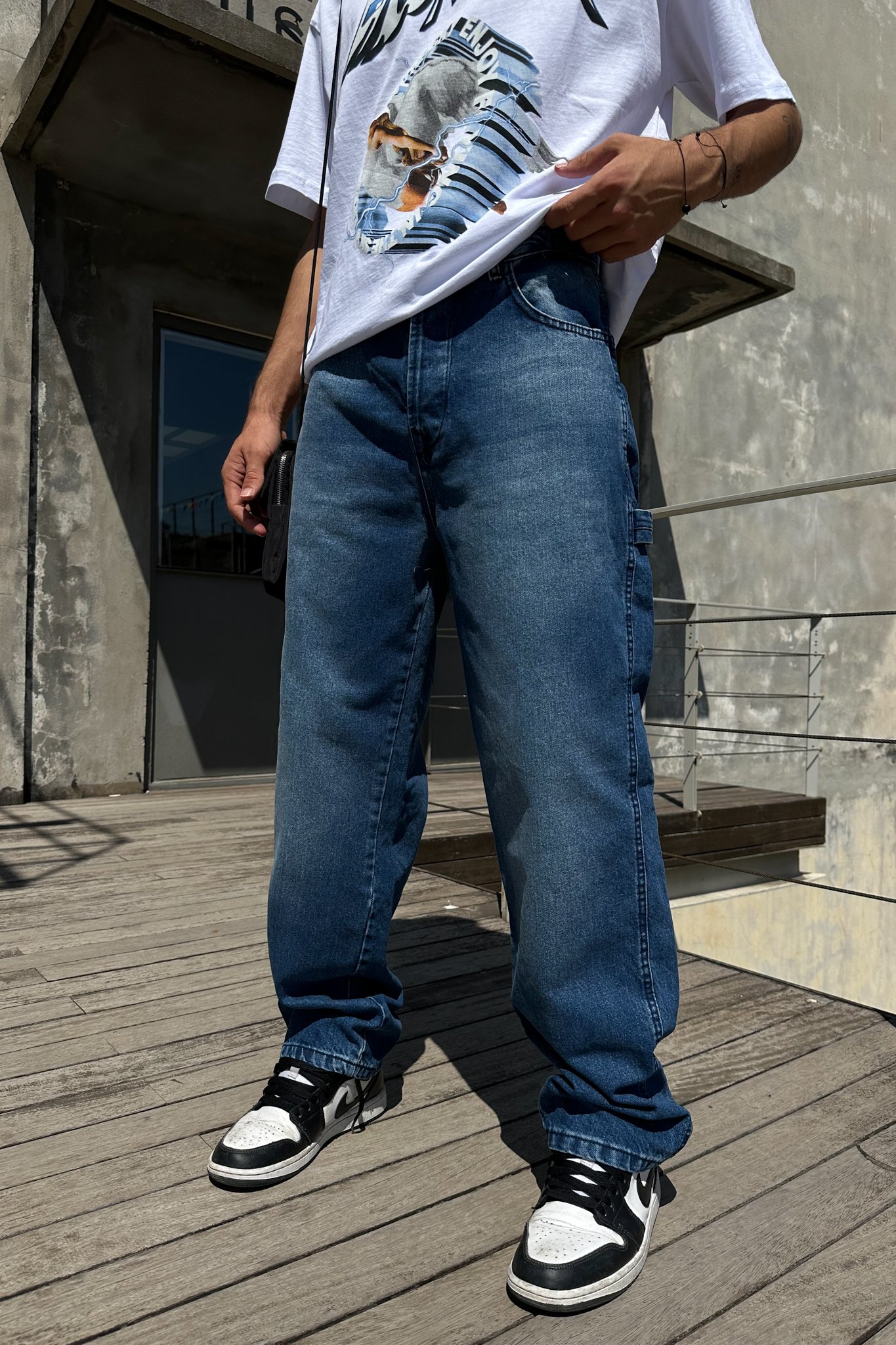 Chaotic Koyu Mavi Baggy Jean Pantolon