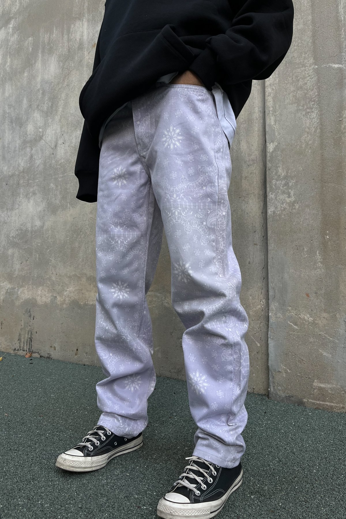 Etnik Desen Mor Baggy Pantolon