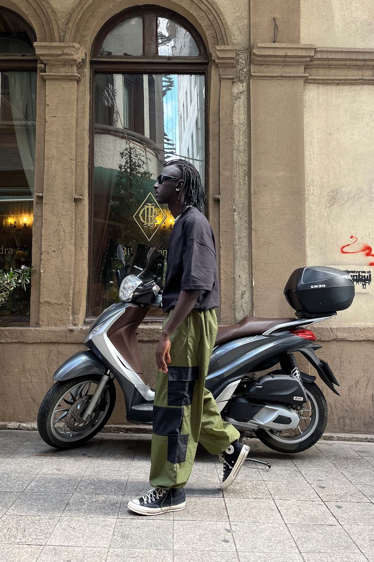 Skater Yeşil Paraşüt Pantolon