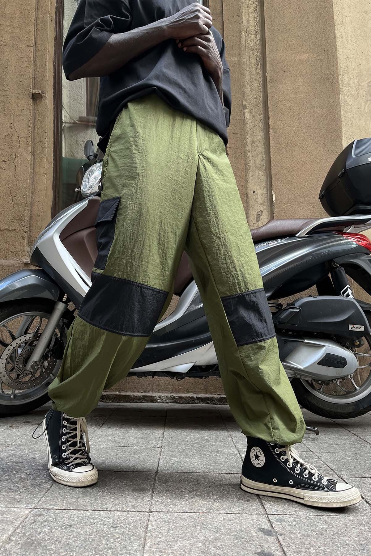 Skater Yeşil Paraşüt Pantolon