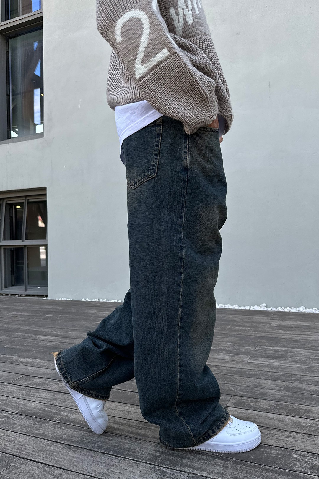 Line Asit Rengi Baggy Jean Pantolon