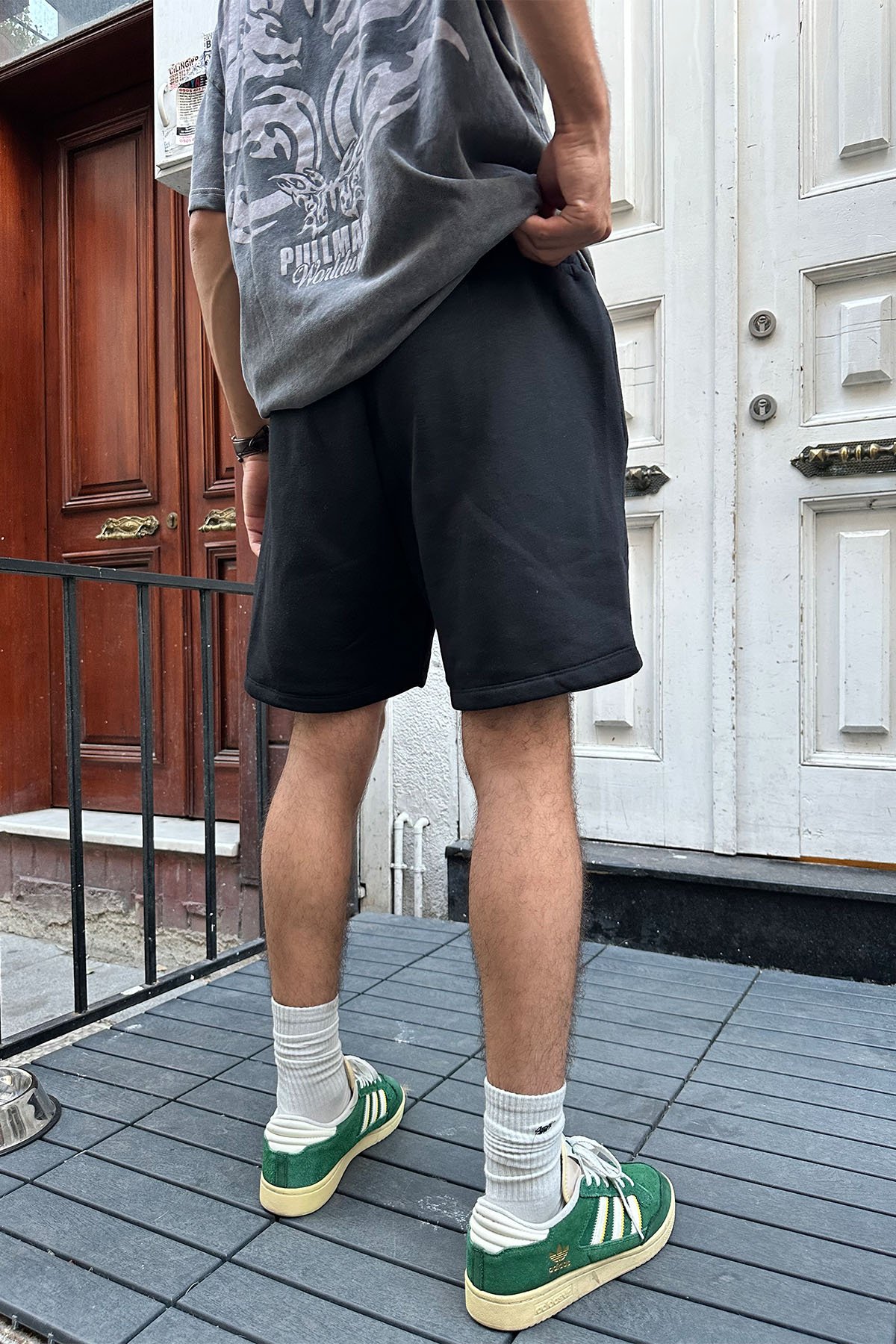 Basic Pamuklu Siyah Şort