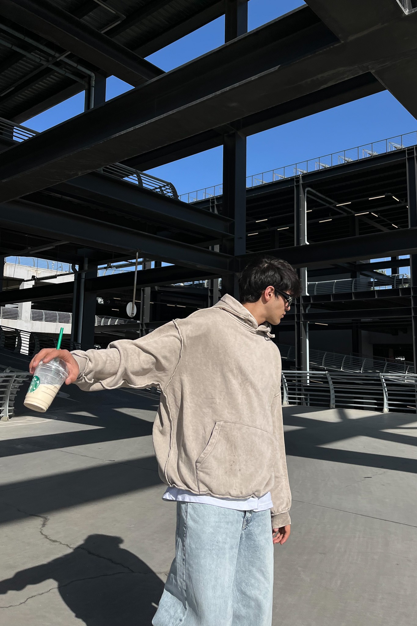 Acid Wash Premium Taş Hoodie