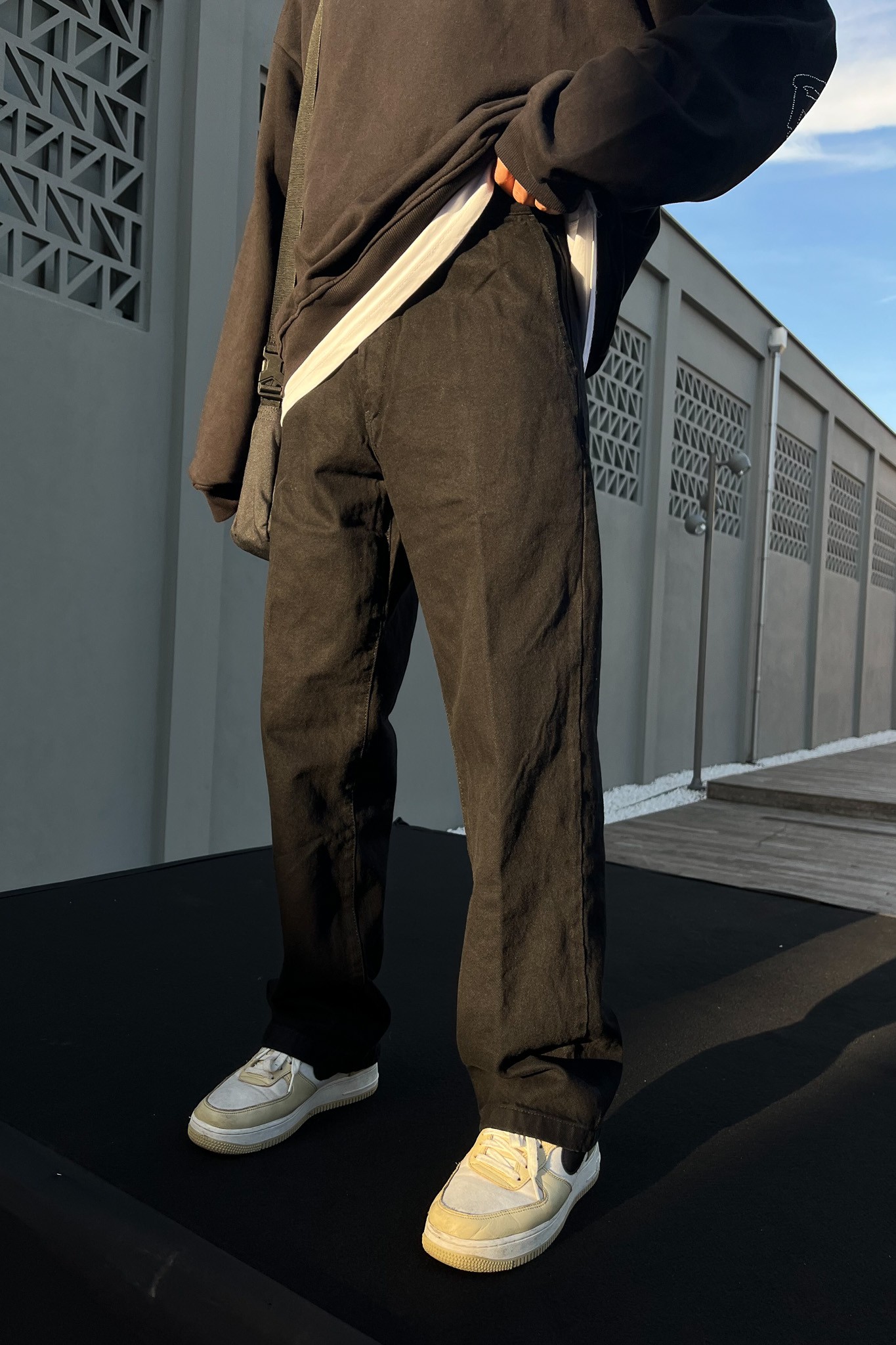 Loose Fit Siyah Basic Pantolon
