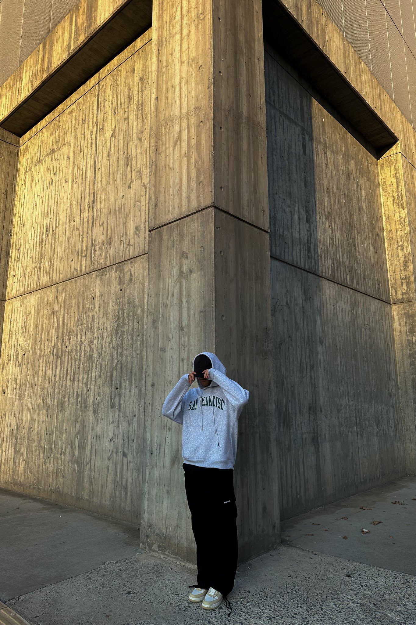 San Francisco Baskılı Gri Oversize Sweatshirt