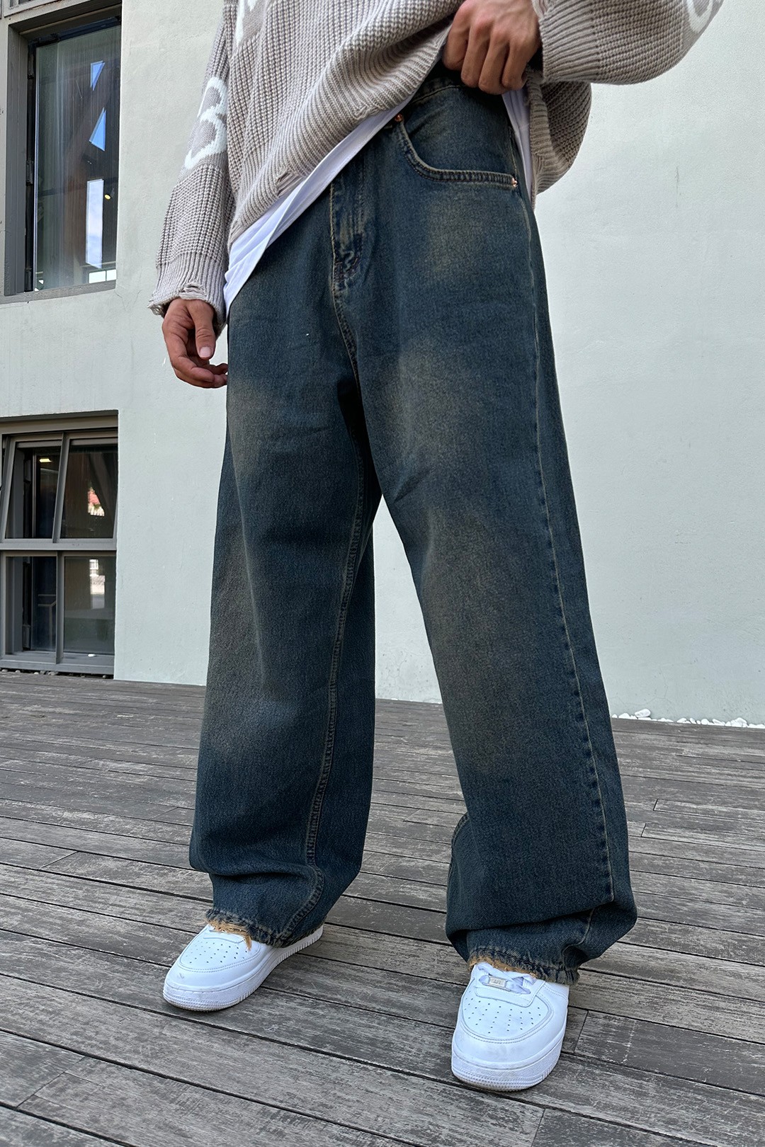 Line Asit Rengi Baggy Jean Pantolon
