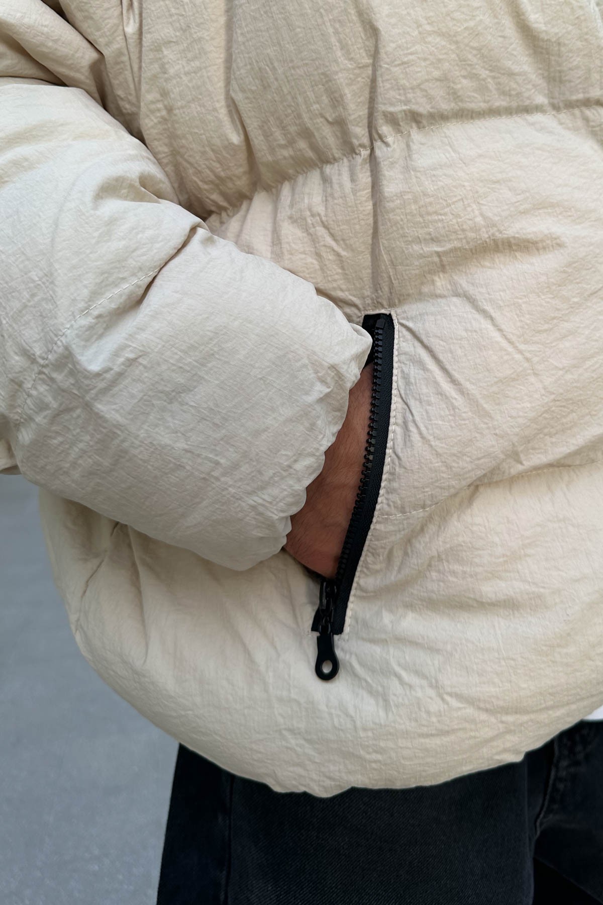Puffer Bej Oversize Mont