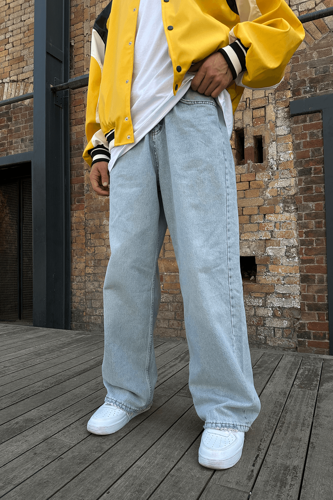 Line Buz Mavi Baggy Jean Pantolon