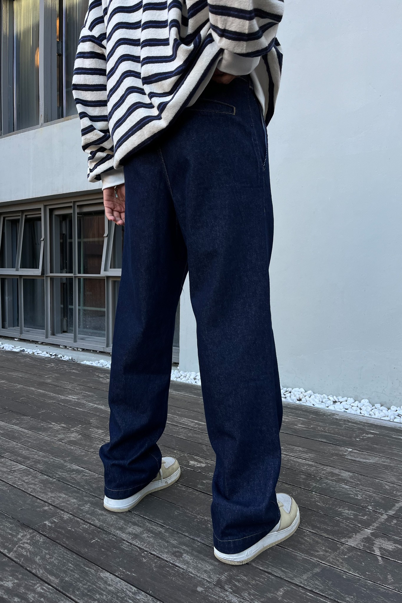 Loose Fit Lacivert Basic Pantolon
