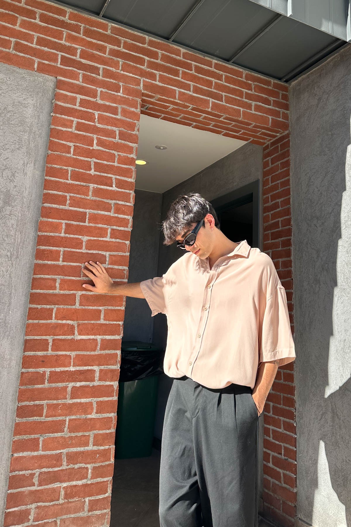 Basic Kısa Kollu Oversize Gömlek