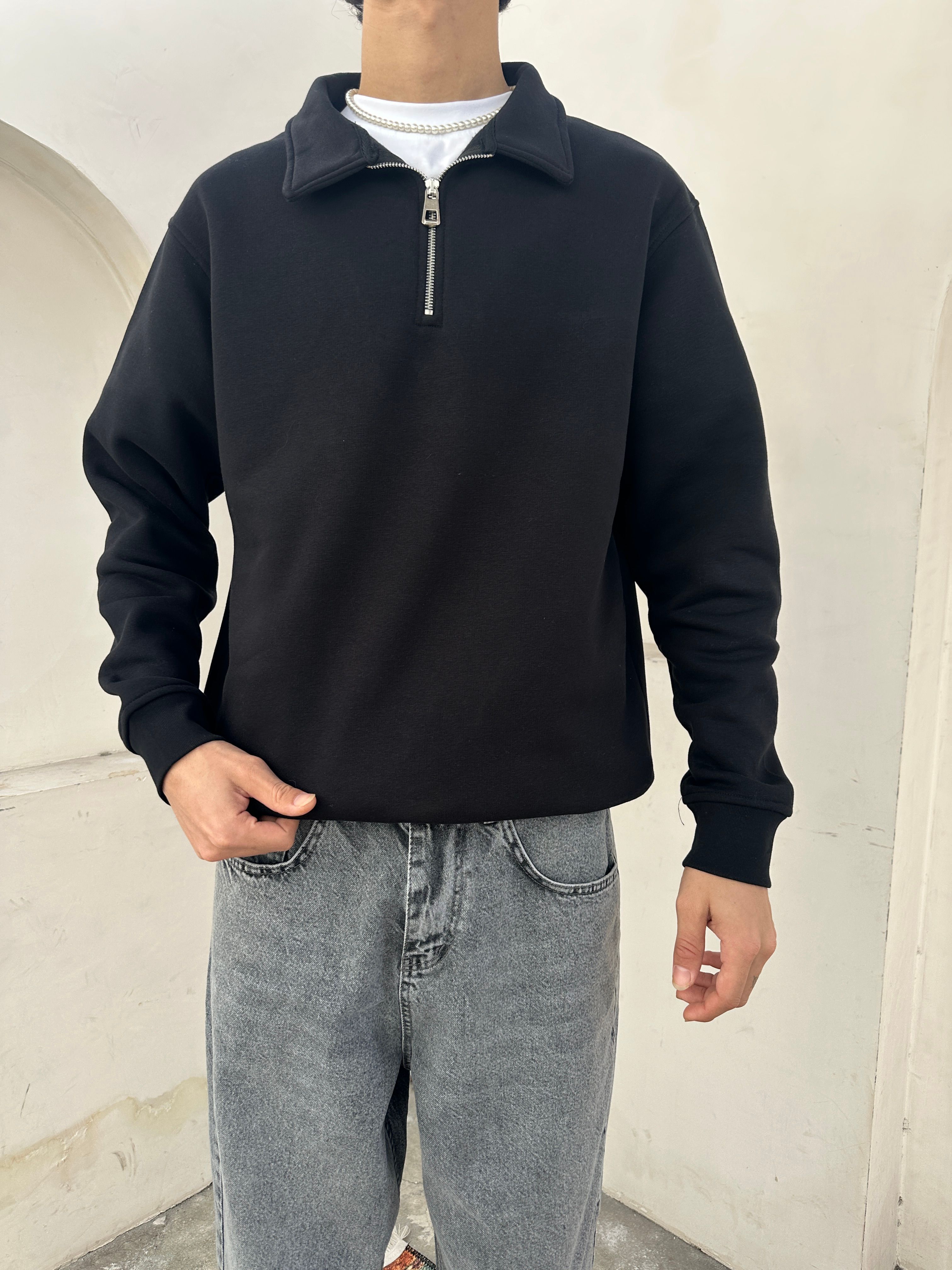 Fermuar Yaka Sweat