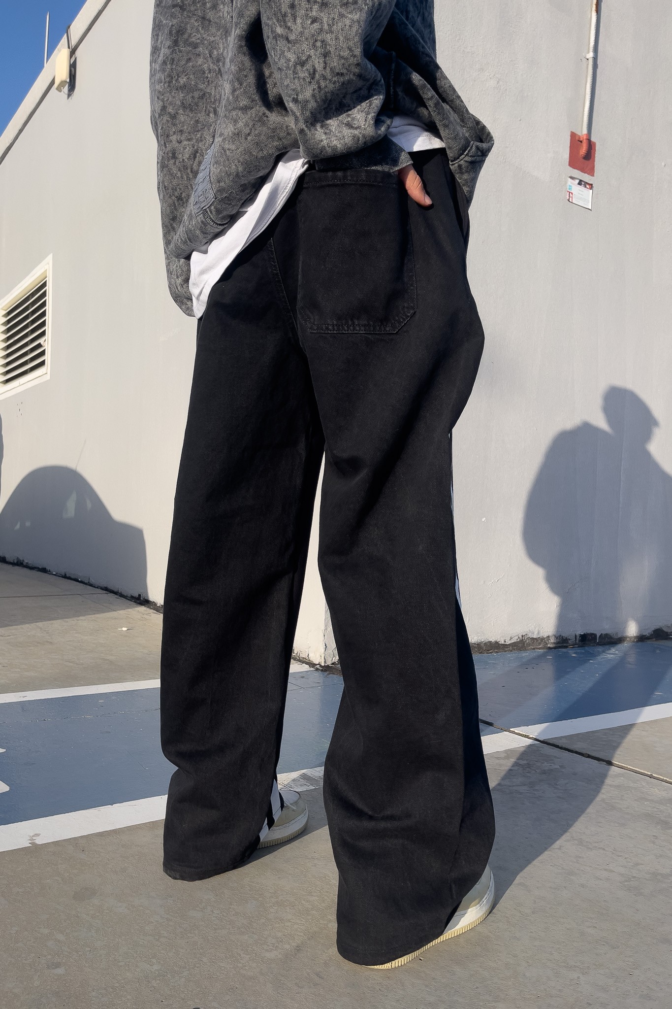 Çift Şeritli Eşofman Detay Baggy Pantolon